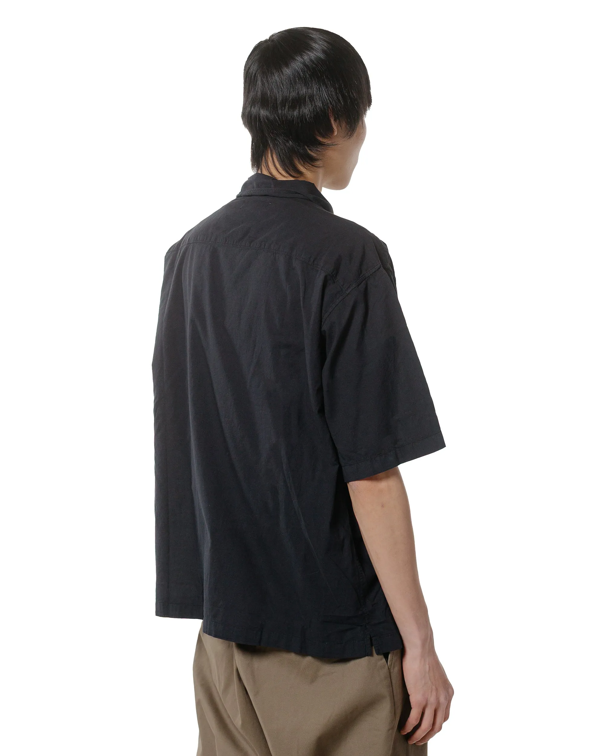 Merz B. Schwanen SHIRT09LP Unisex Short Sleeve Cotton Poplin Shirt Deep Black sold by Lost & Found product image thumbnail 3