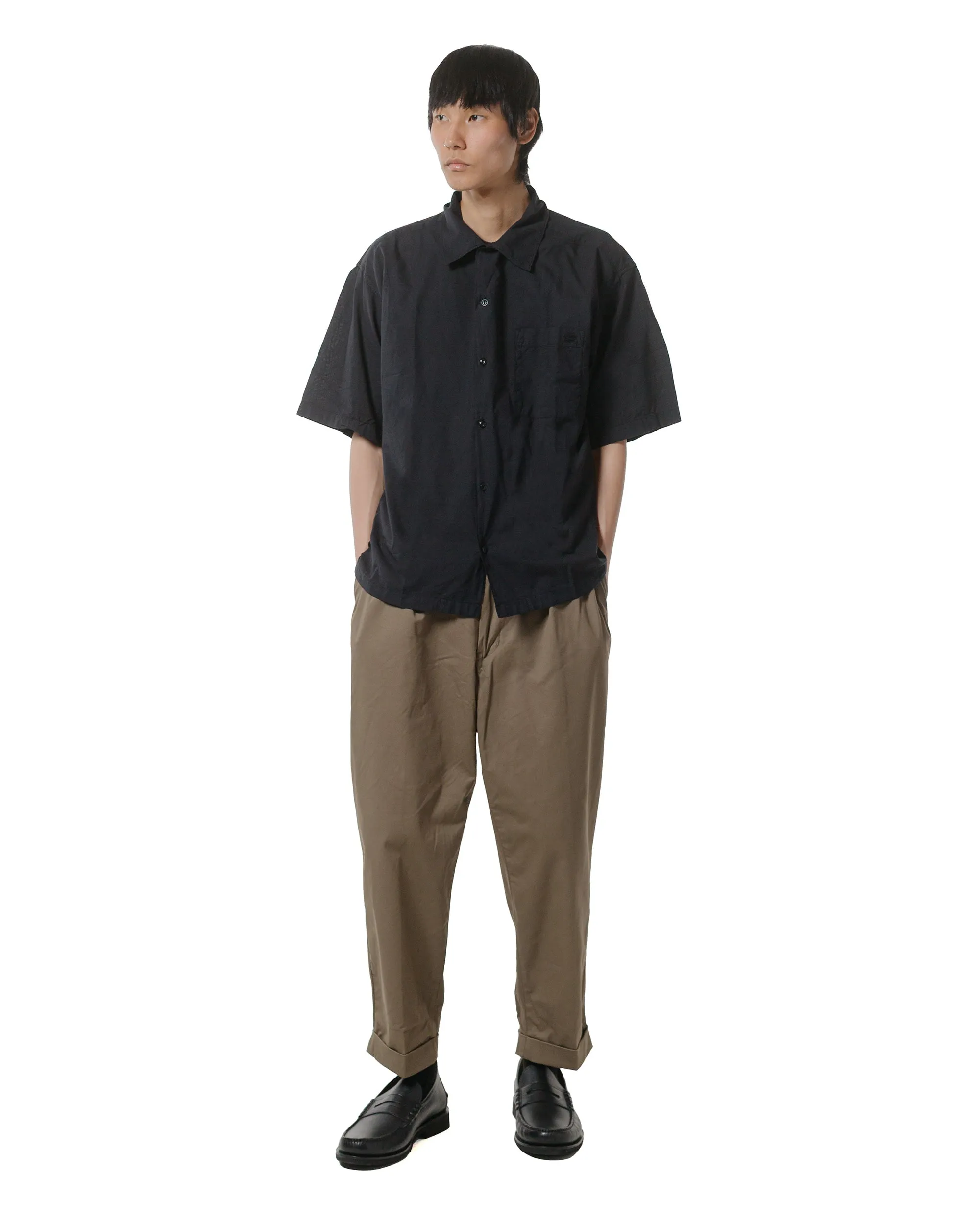 Merz B. Schwanen SHIRT09LP Unisex Short Sleeve Cotton Poplin Shirt Deep Black sold by Lost & Found product image thumbnail 4