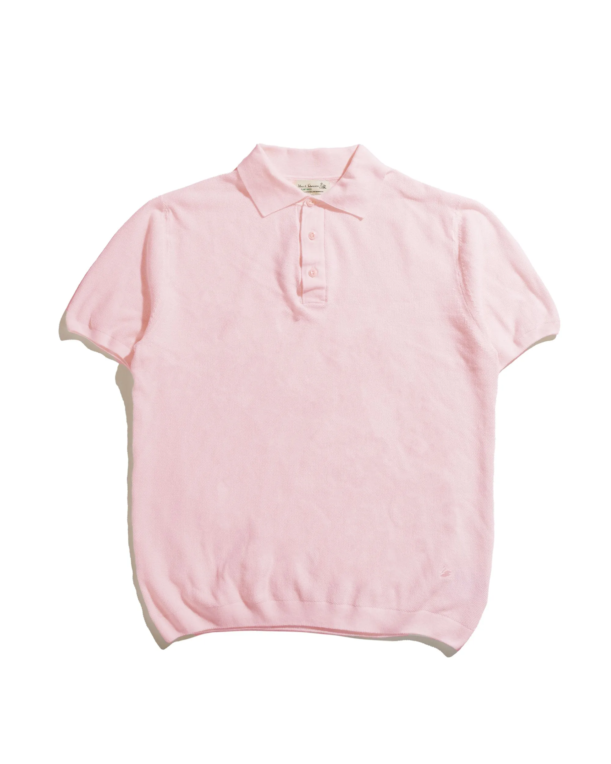 Merz B. Schwanen KPLP02 Knitted Polo Dusted Pink sold by Lost & Found