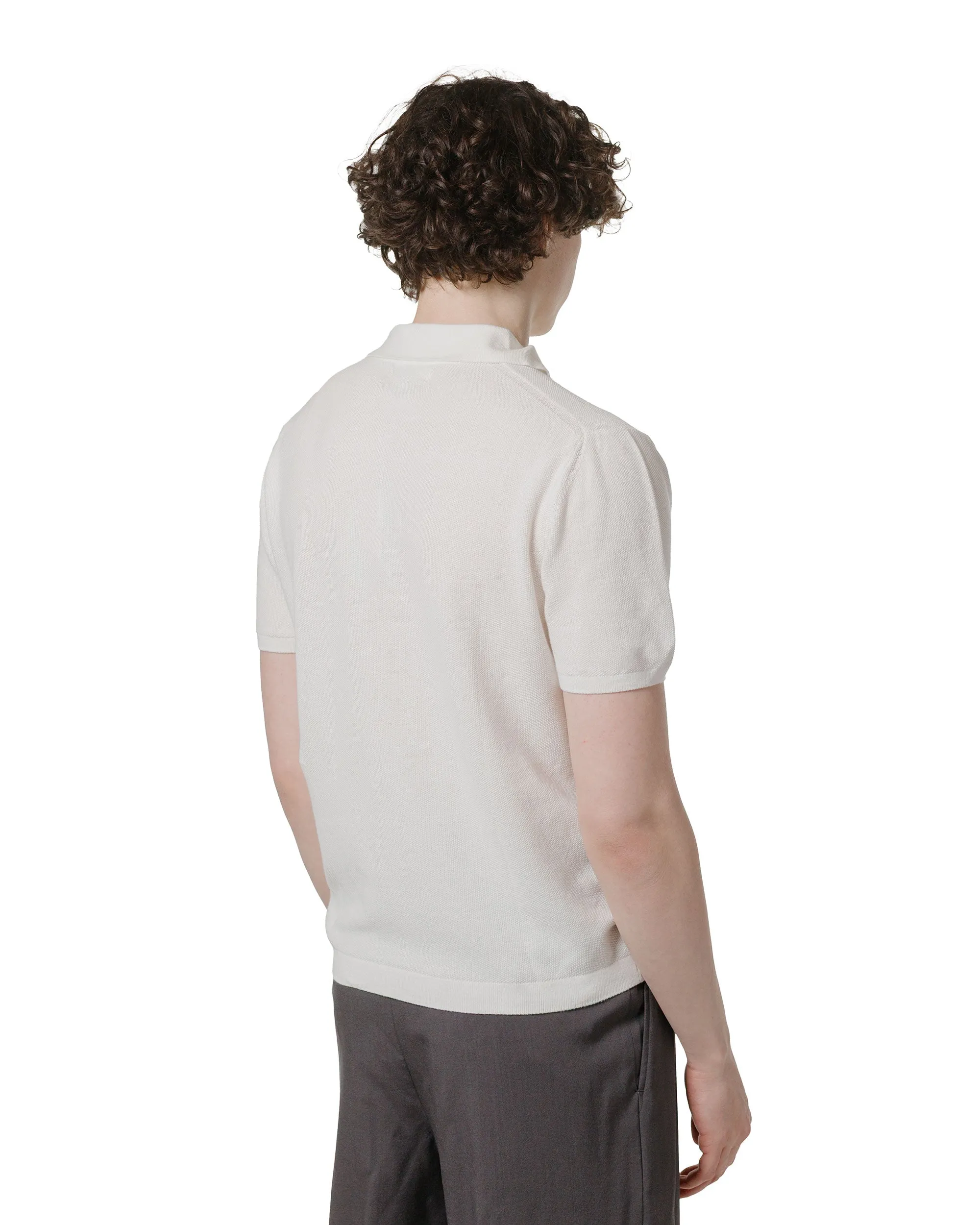 Merz B. Schwanen KPLP02 Knitted Polo White sold by Lost & Found product image thumbnail 3