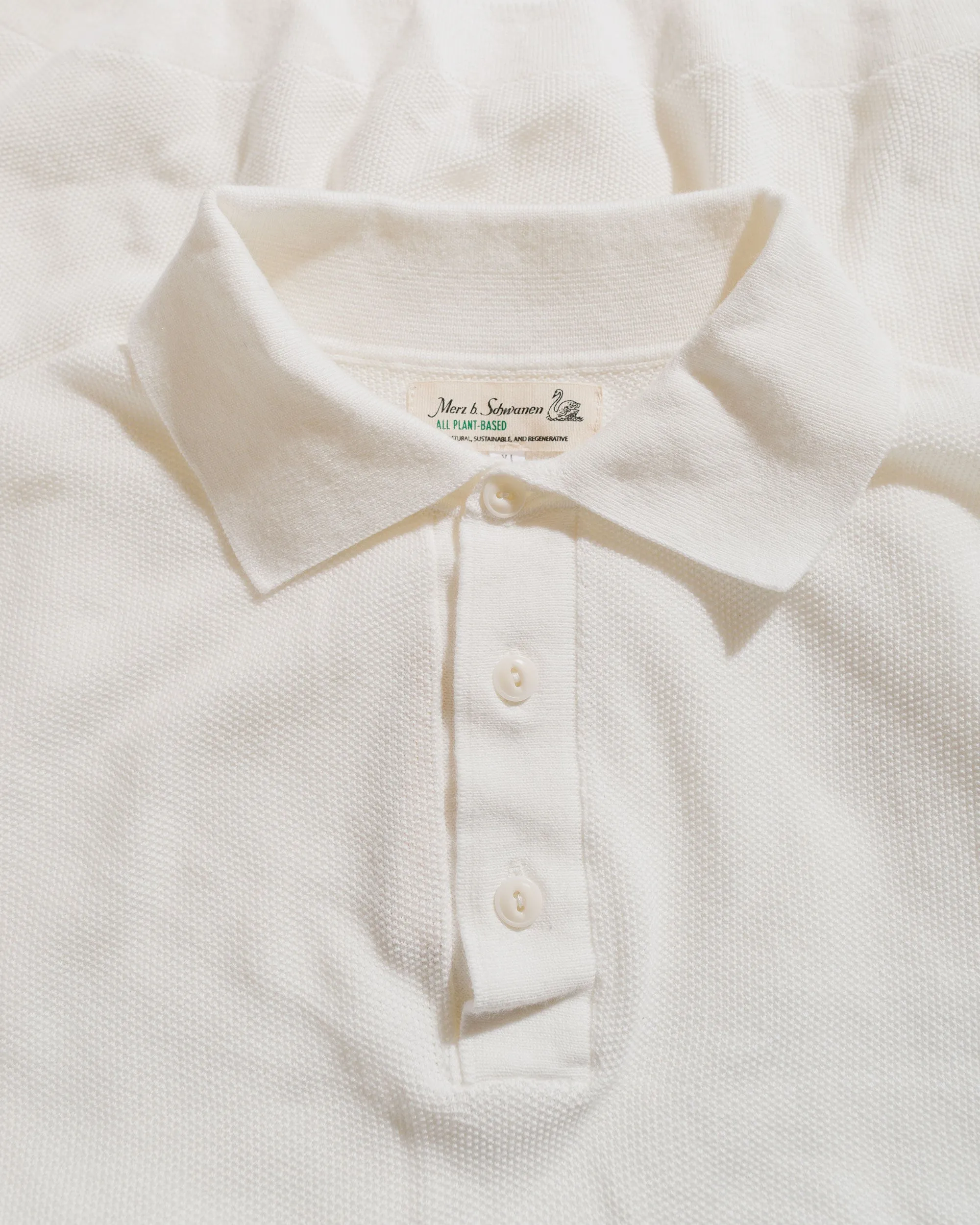 Merz B. Schwanen KPLP02 Knitted Polo White sold by Lost & Found product image thumbnail 5