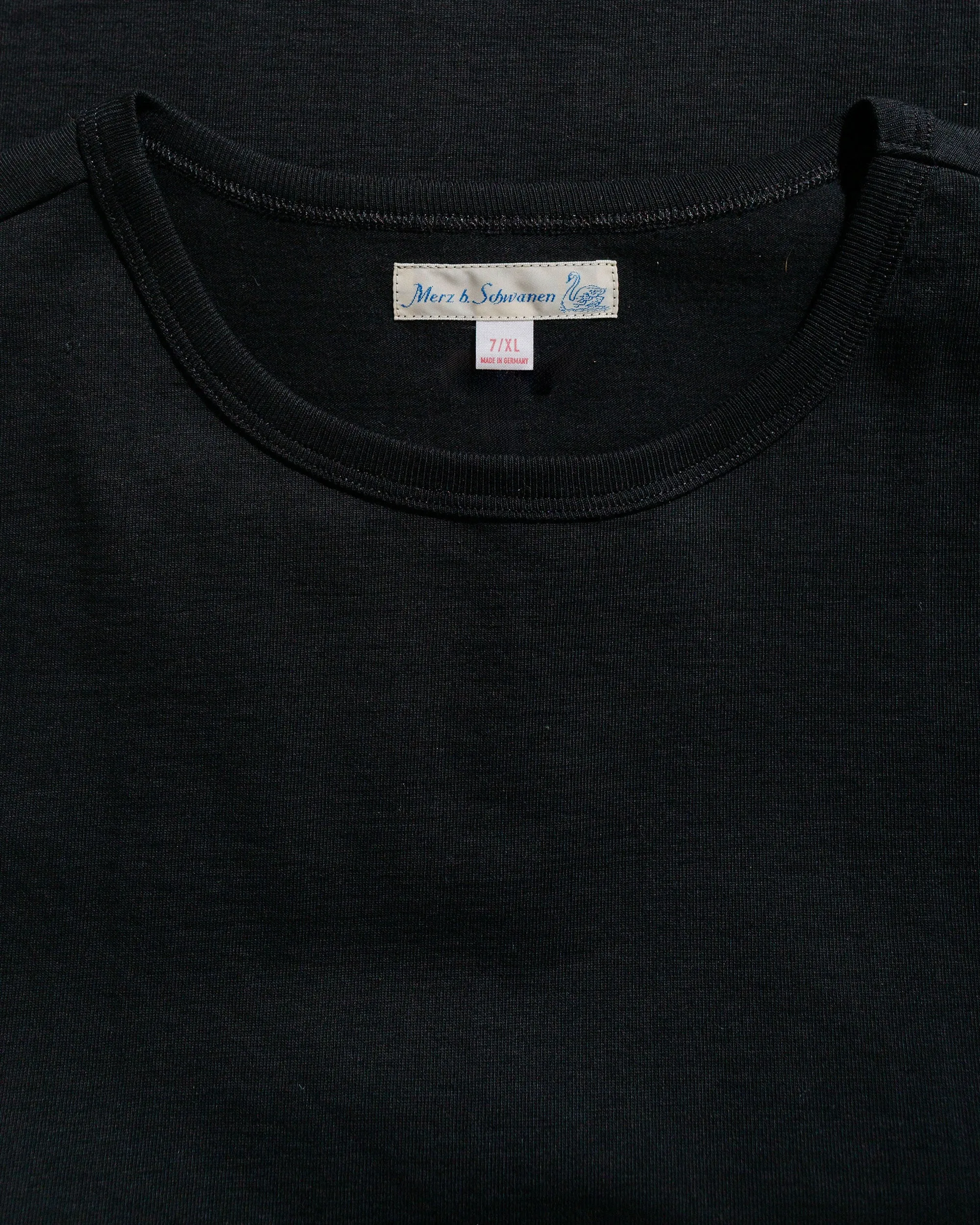 Merz B. Schwanen 1950s Loopwheeled T-Shirt Deep Black sold by Lost & Found product image thumbnail 4
