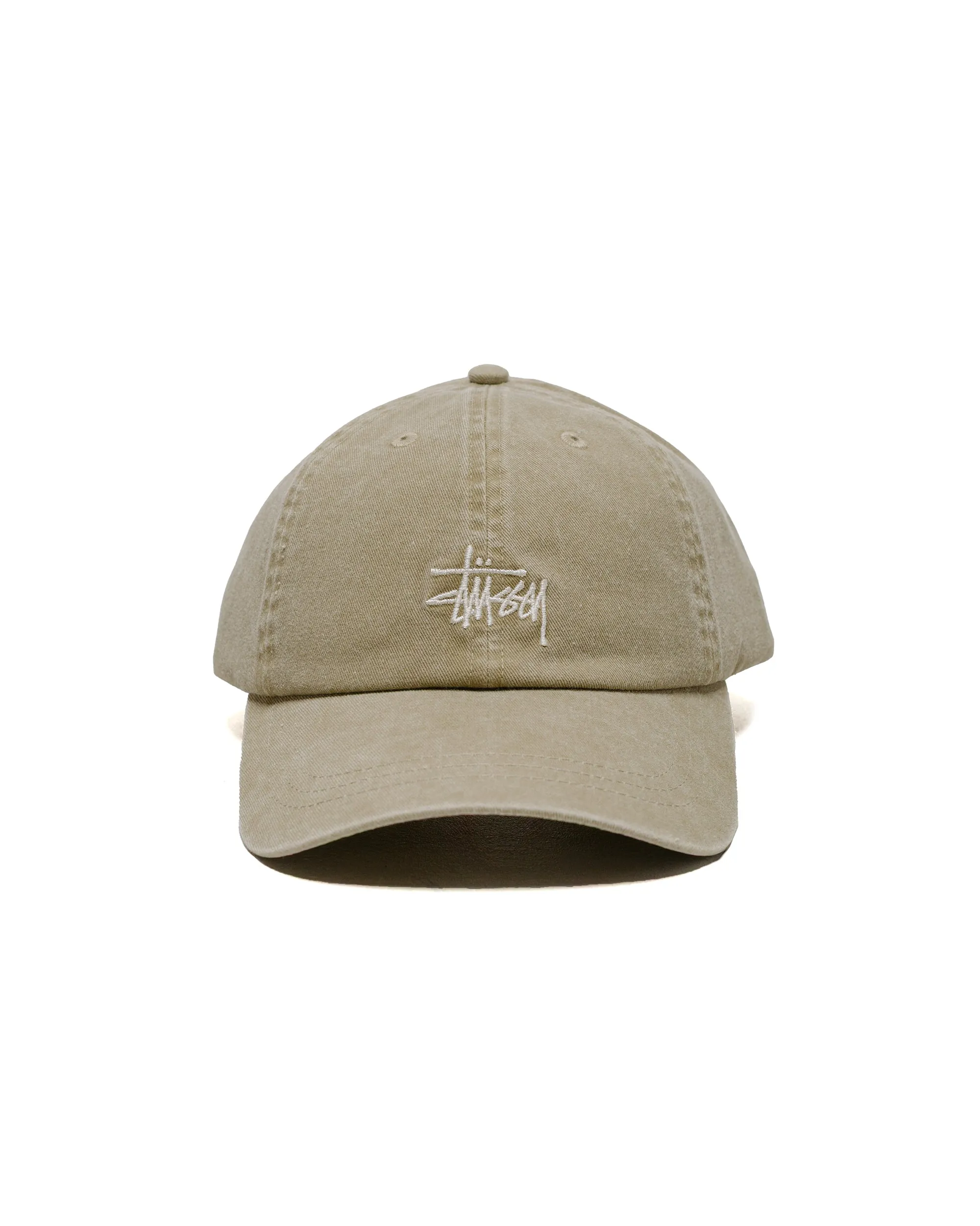 Stüssy Basic Stüssy Cap Washed Faded Tan sold by Lost & Found