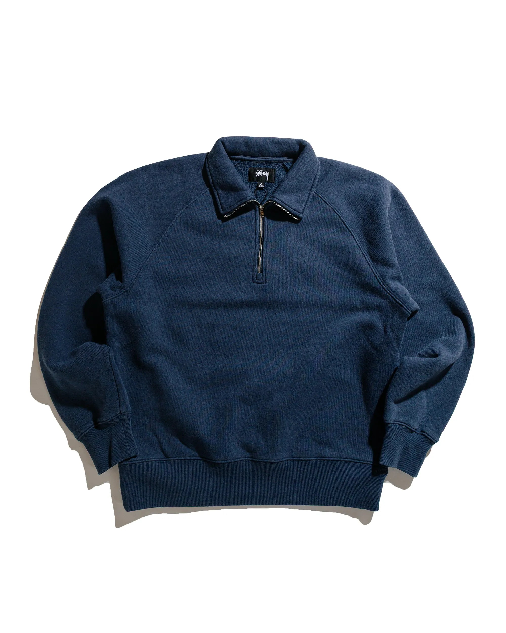 Stüssy Relaxed Half Zip Navy sold by Lost & Found
