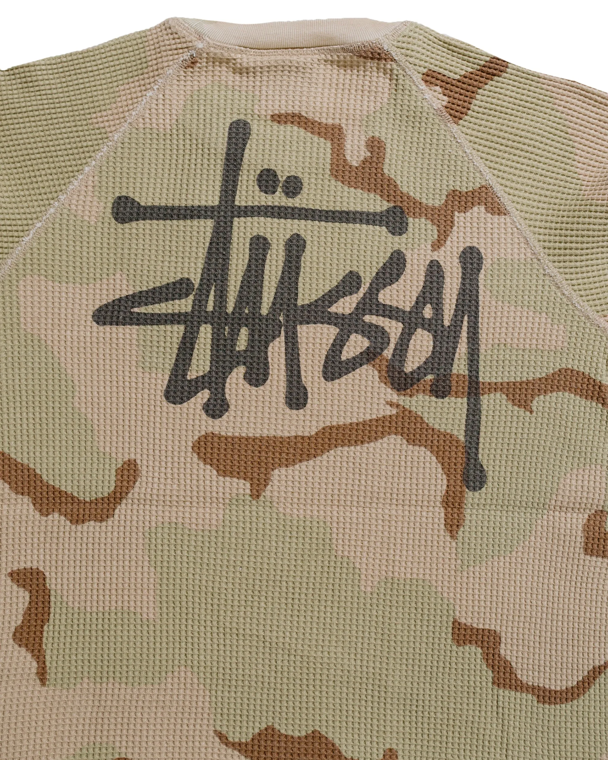 Stüssy Basic Stock Raglan Thermal Sand Camo sold by Lost & Found product image thumbnail 2