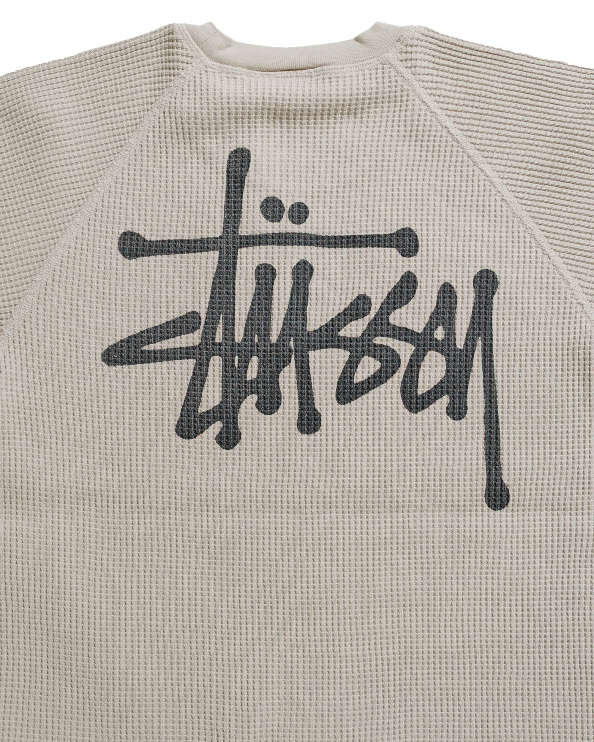Stüssy Basic Stock Raglan Thermal Bone sold by Lost & Found product image thumbnail 2