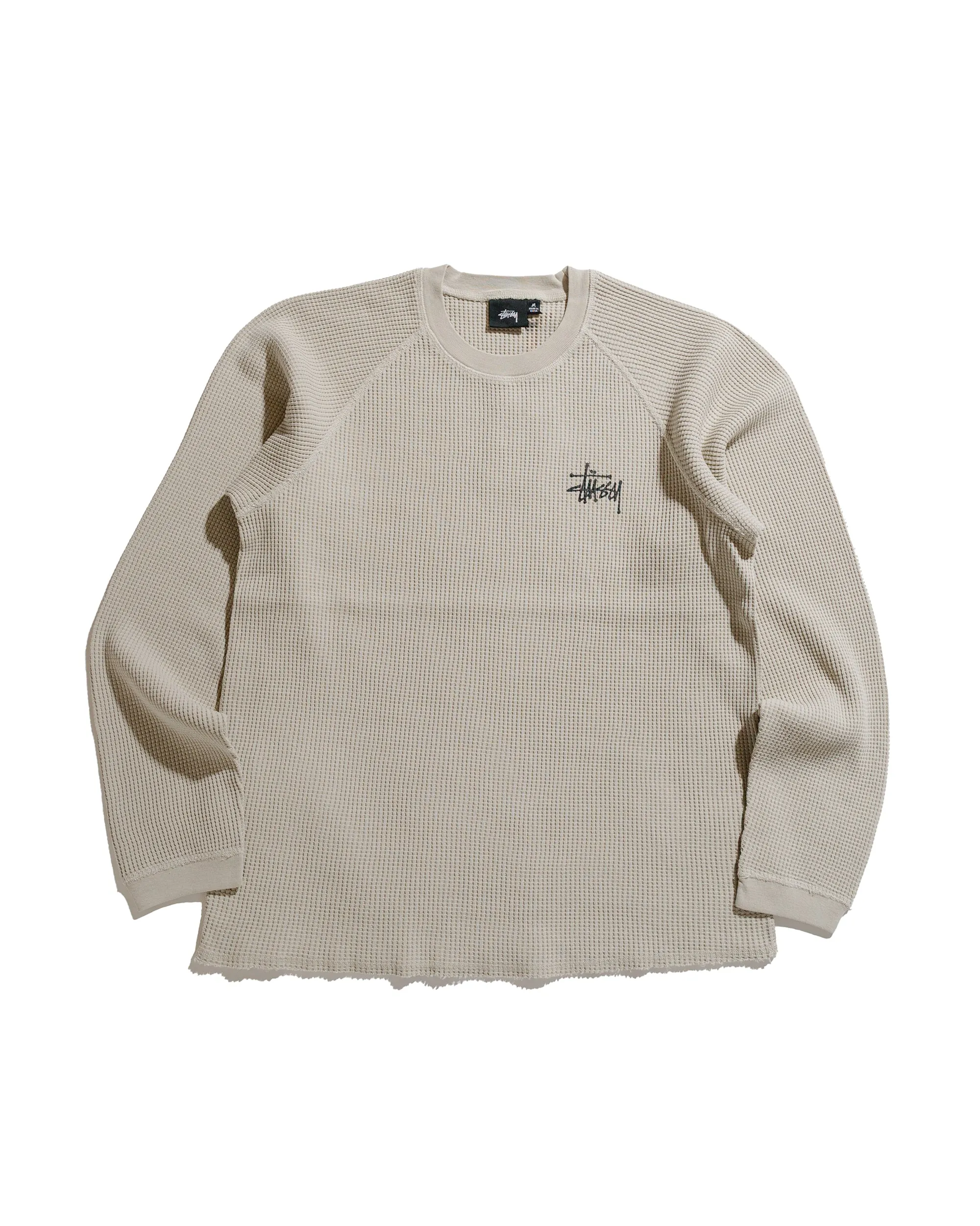 Stüssy Basic Stock Raglan Thermal Bone sold by Lost & Found