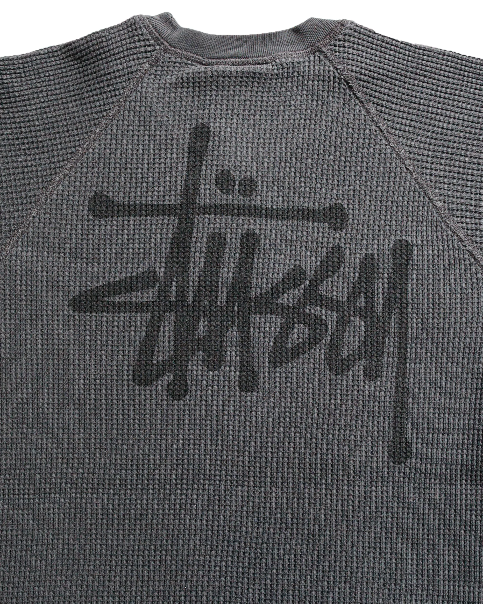 Stüssy Basic Stock Raglan Thermal Washed Black sold by Lost & Found product image thumbnail 2