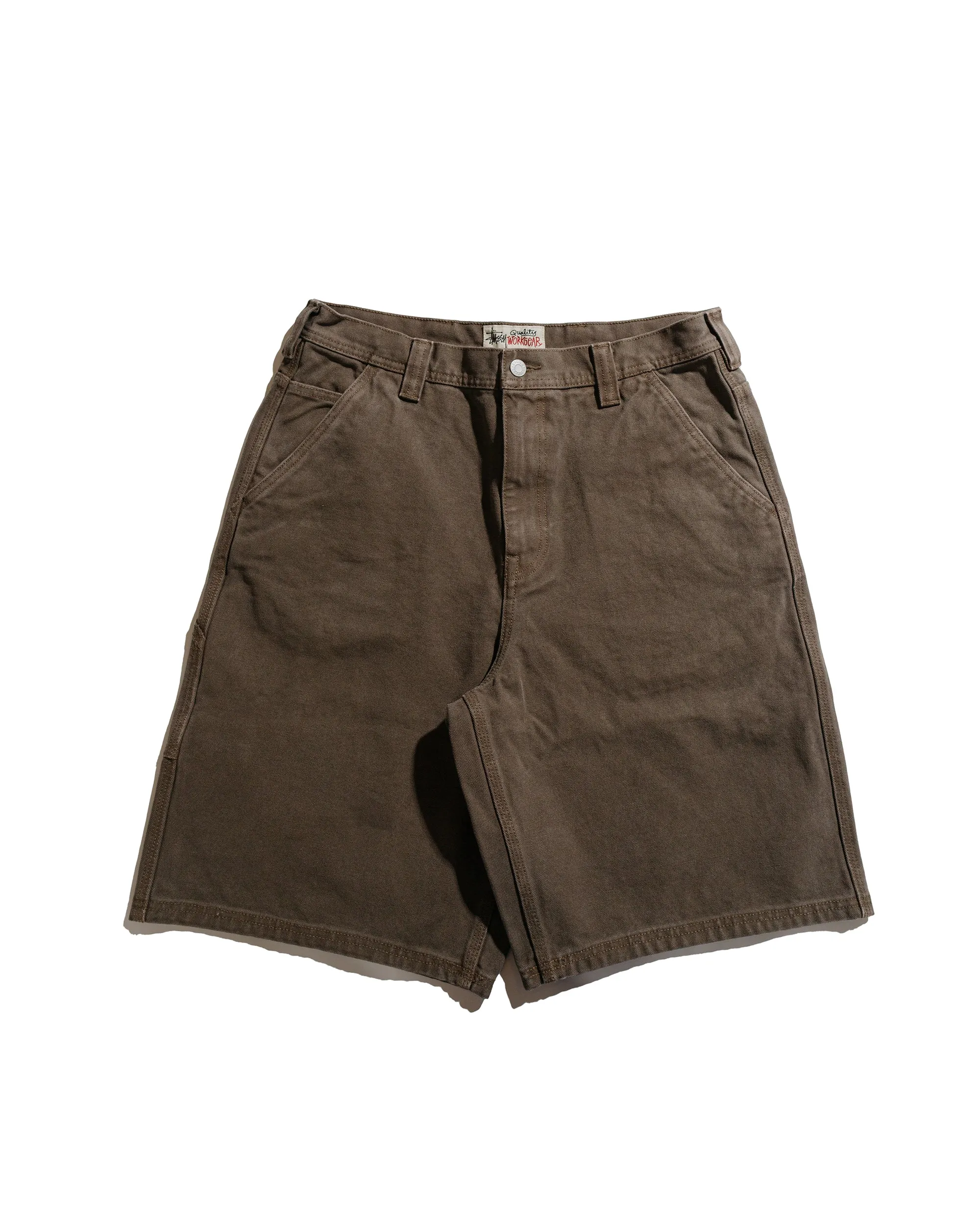 Stüssy Work Short Washed Canvas Brown sold by Lost & Found