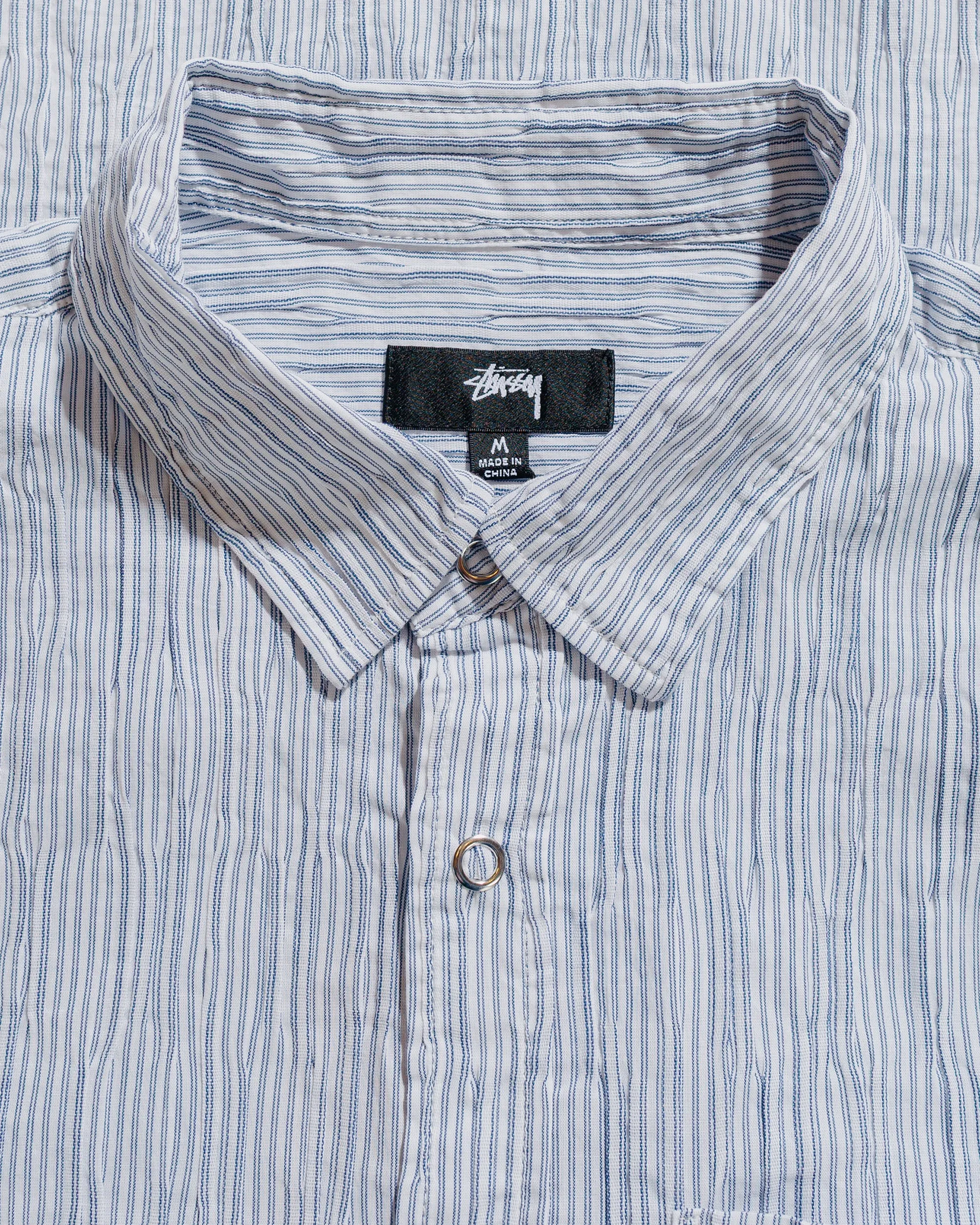 Stüssy Wavy Striped Shirt Blue sold by Lost & Found product image thumbnail 2