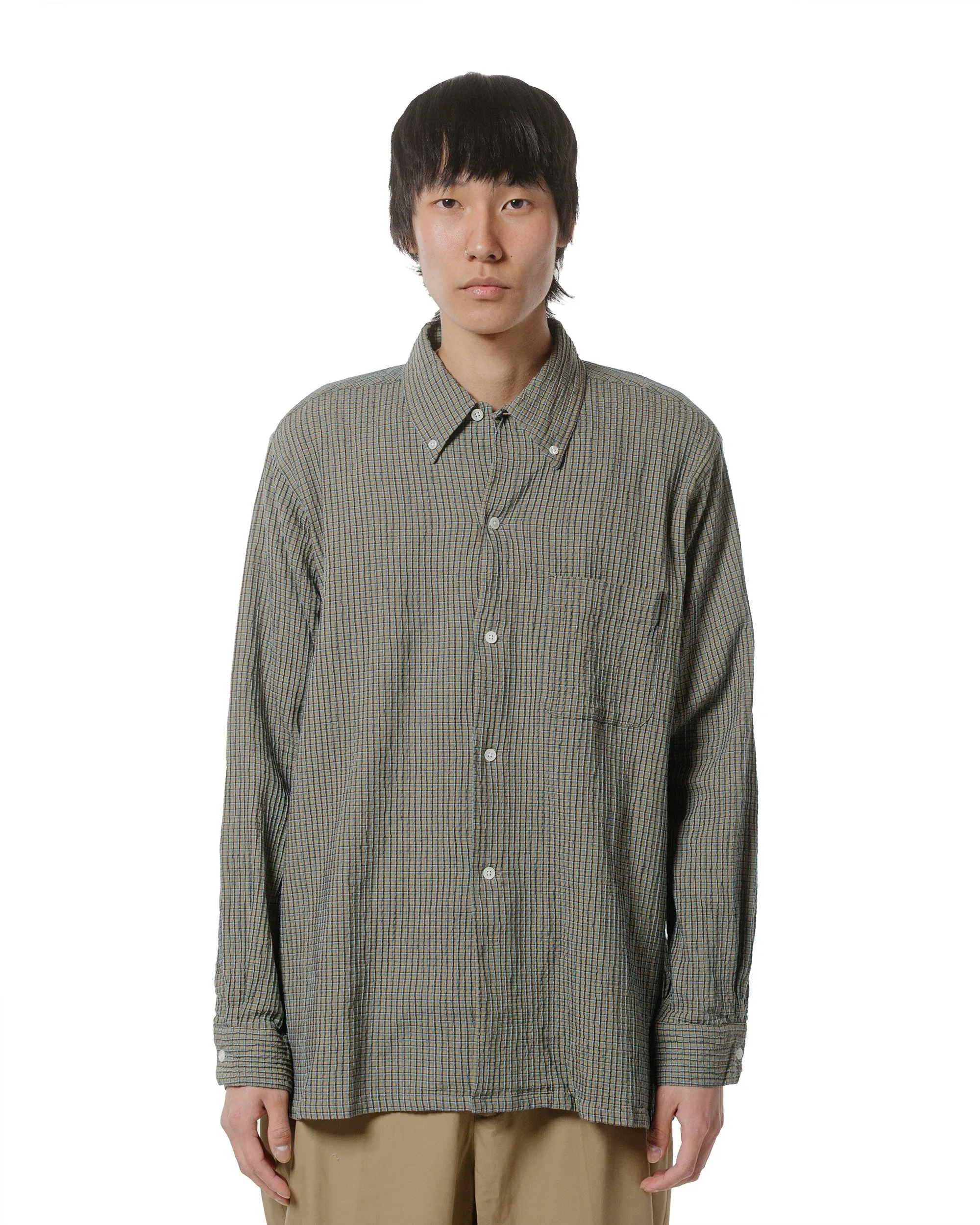Beams Plus Open B.D. Plaid Olive sold by Lost & Found product image thumbnail 2