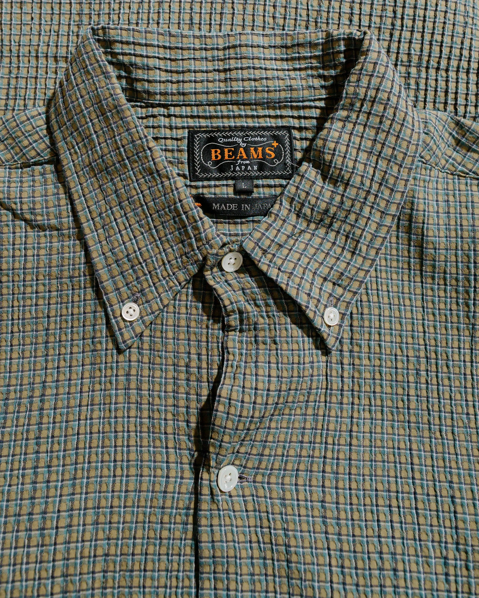 Beams Plus Open B.D. Plaid Olive sold by Lost & Found product image thumbnail 5