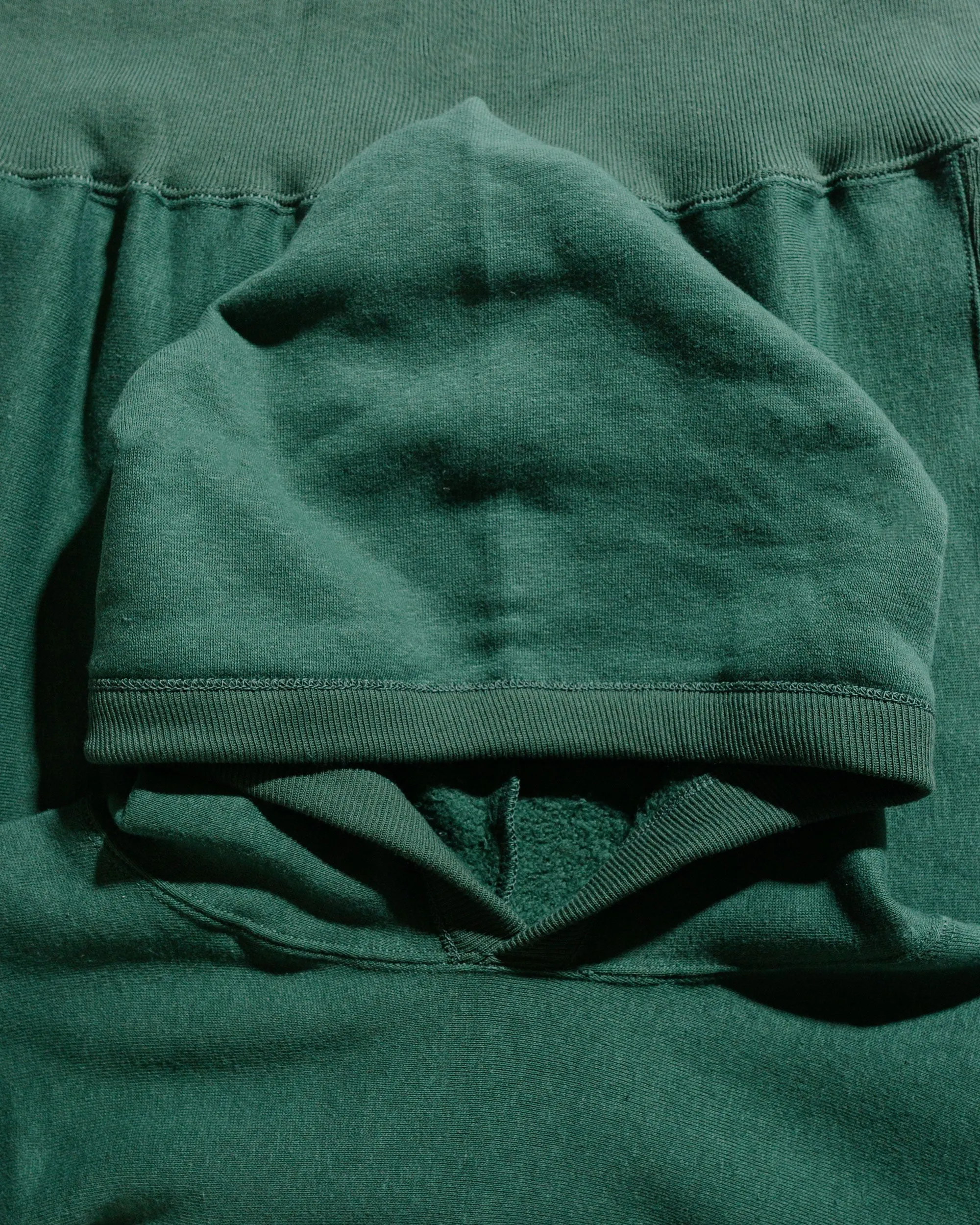Warehouse Lot. JG-CS17 Rib-Trimmed RW Hoodie No Print Dark Green sold by Lost & Found product image thumbnail 5