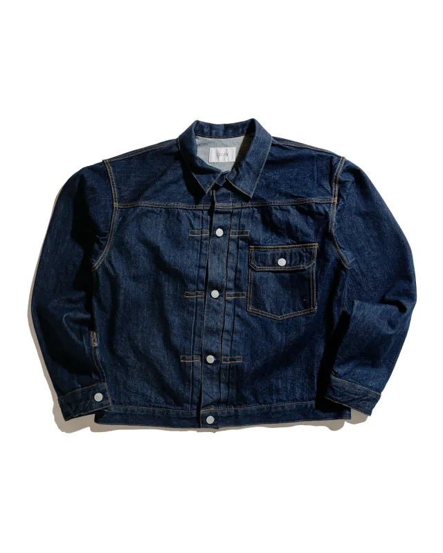 CIOTA Single Pocket Denim Jacket (Real Indigo) Navy One Wash sold by Lost & Found