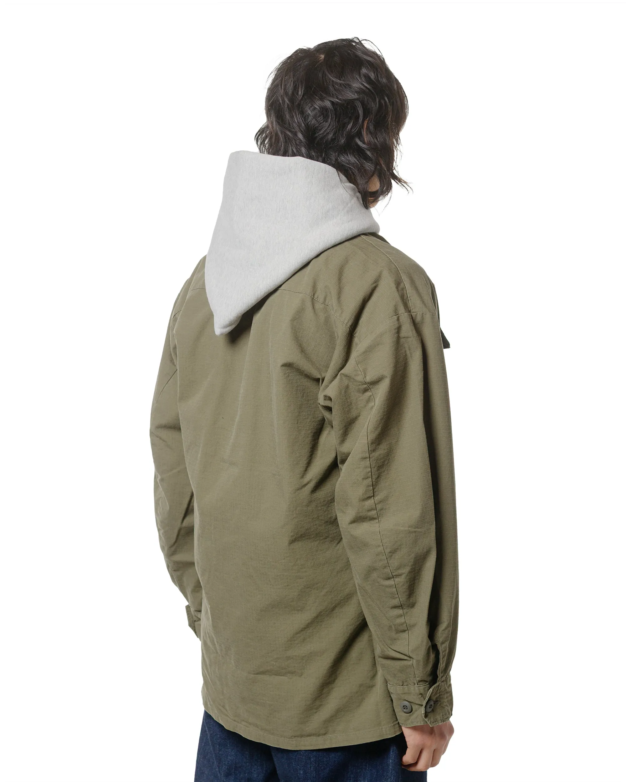 CIOTA Jungle Fatigue Jacket (Rip-stop/Stone Wash) Dark Olive sold by Lost & Found product image thumbnail 3