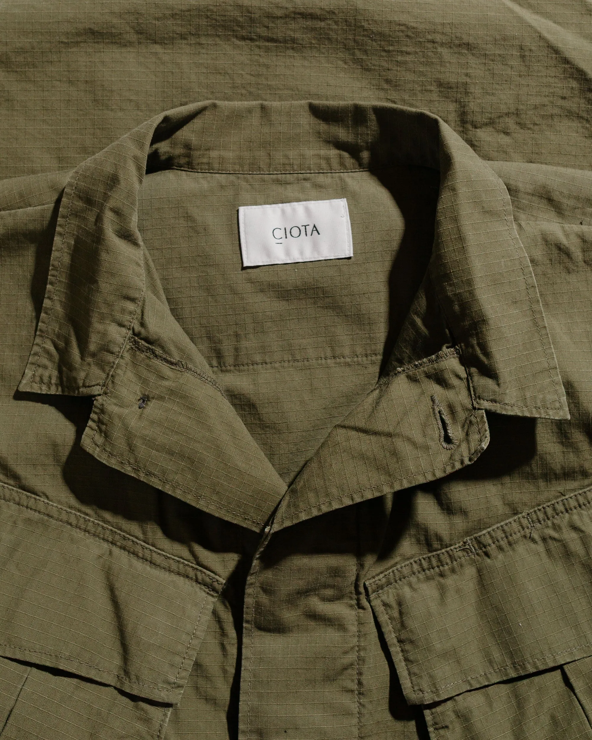 CIOTA Jungle Fatigue Jacket (Rip-stop/Stone Wash) Dark Olive sold by Lost & Found product image thumbnail 5
