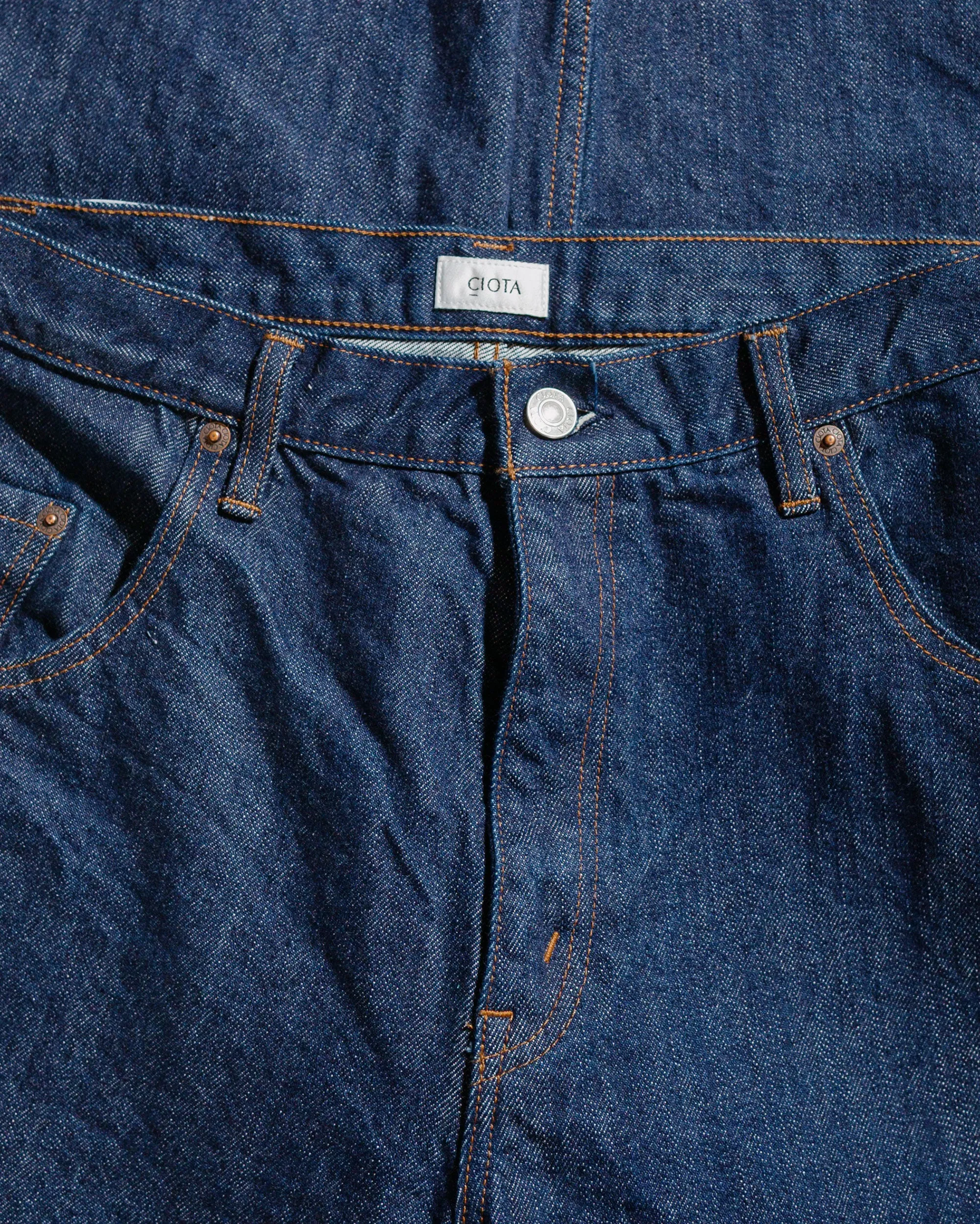 CIOTA Baggy 5 Pockets Pants Navy One Wash sold by Lost & Found product image thumbnail 5