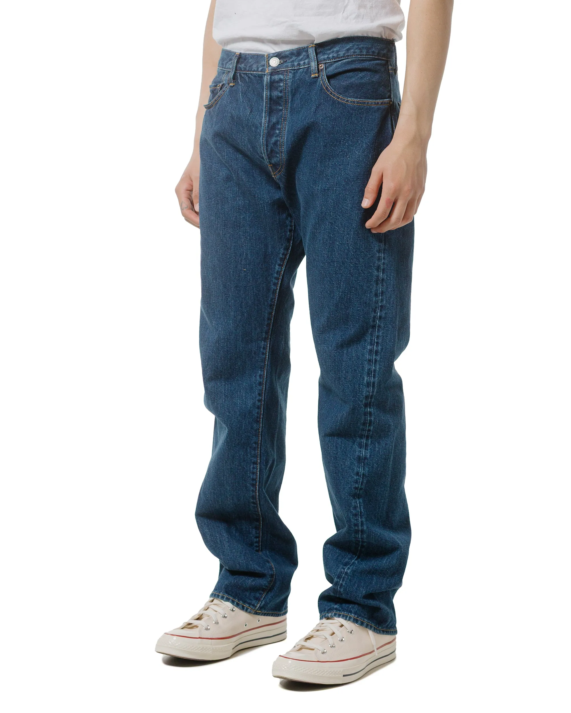 CIOTA Straight 5 Pocket Pants (Real Indigo) Dark Blue Damage sold by Lost & Found product image thumbnail 2