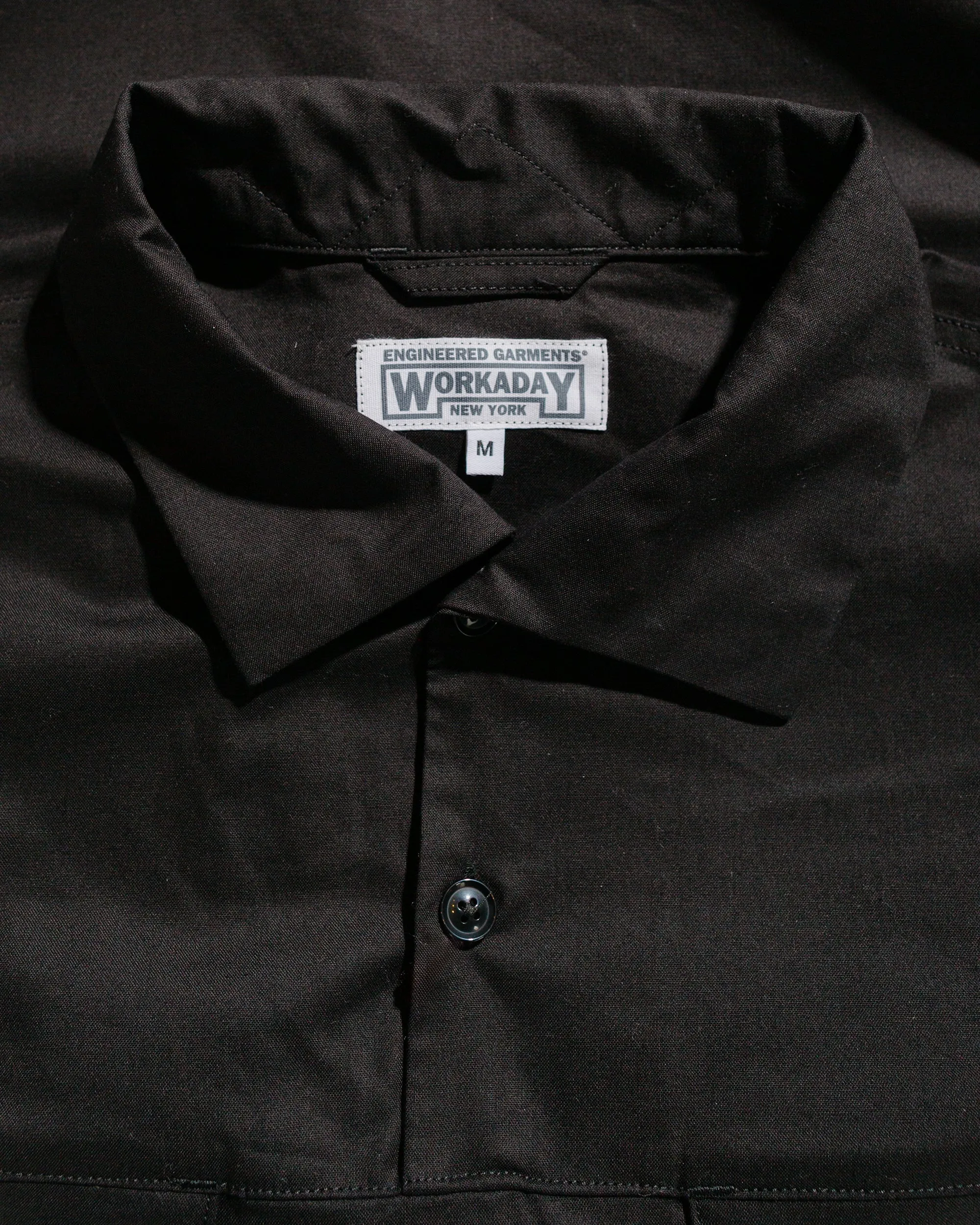 Engineered Garments Workaday Jumper Shirt Black Kona Cotton sold by Lost & Found product image thumbnail 5
