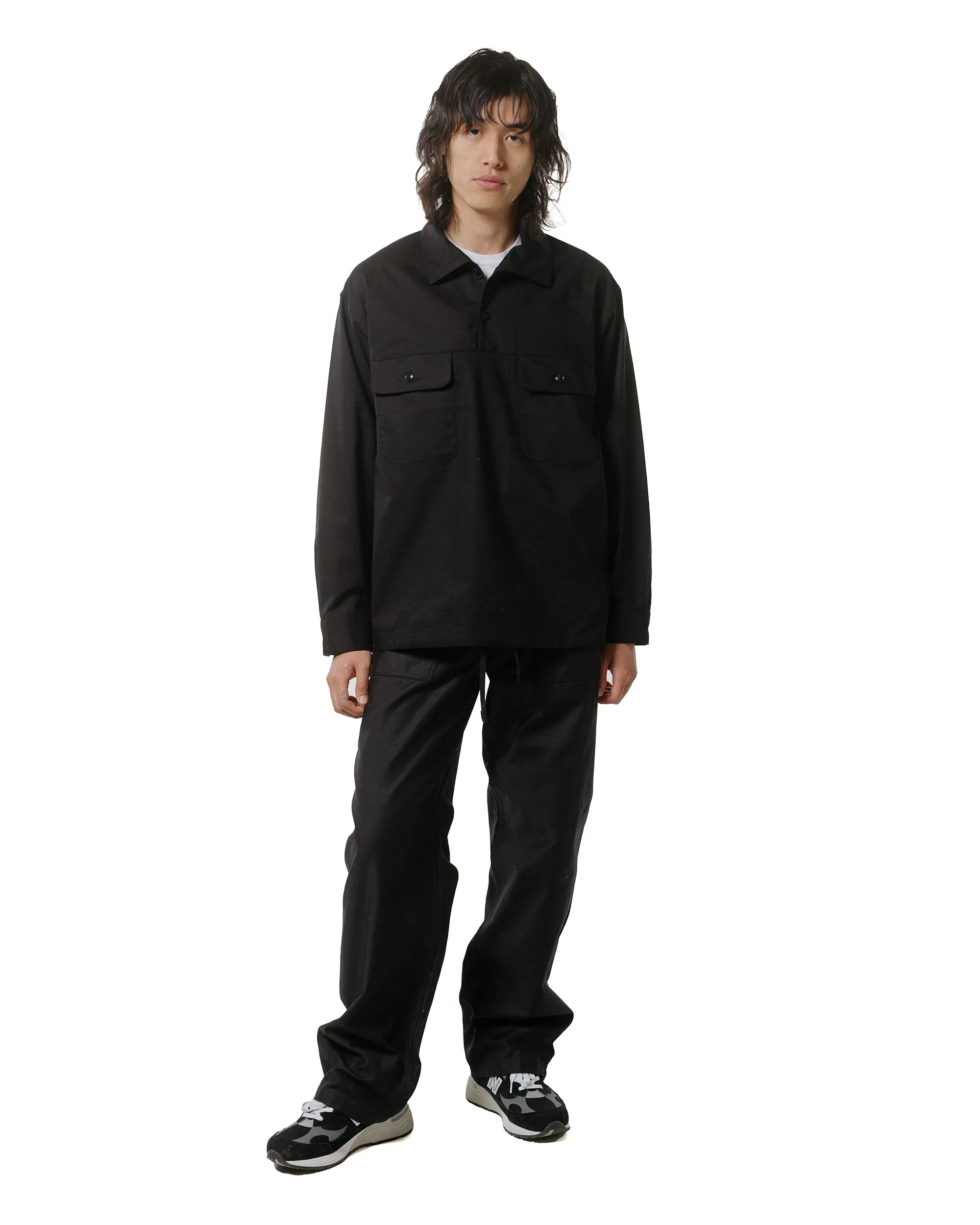 Engineered Garments Workaday Jumper Shirt Black Kona Cotton sold by Lost & Found product image thumbnail 4