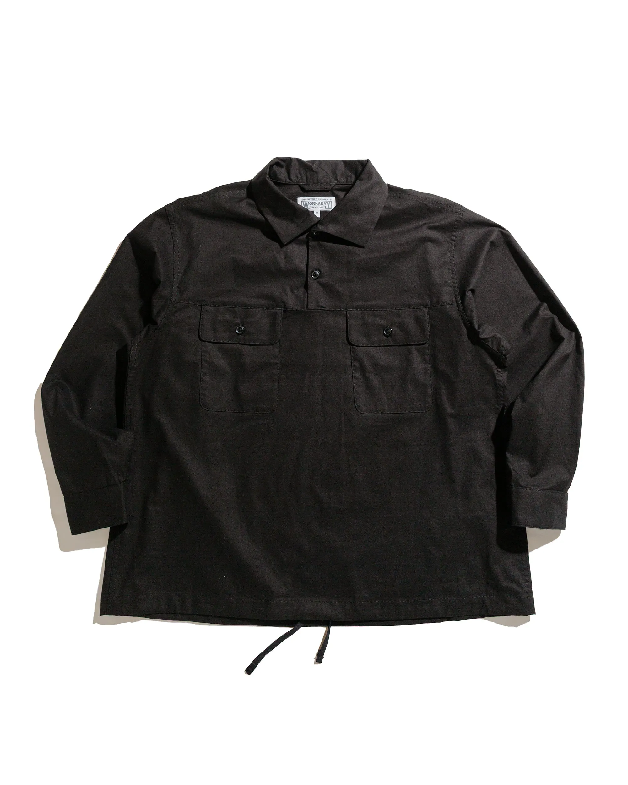 Engineered Garments Workaday Jumper Shirt Black Kona Cotton sold by Lost & Found