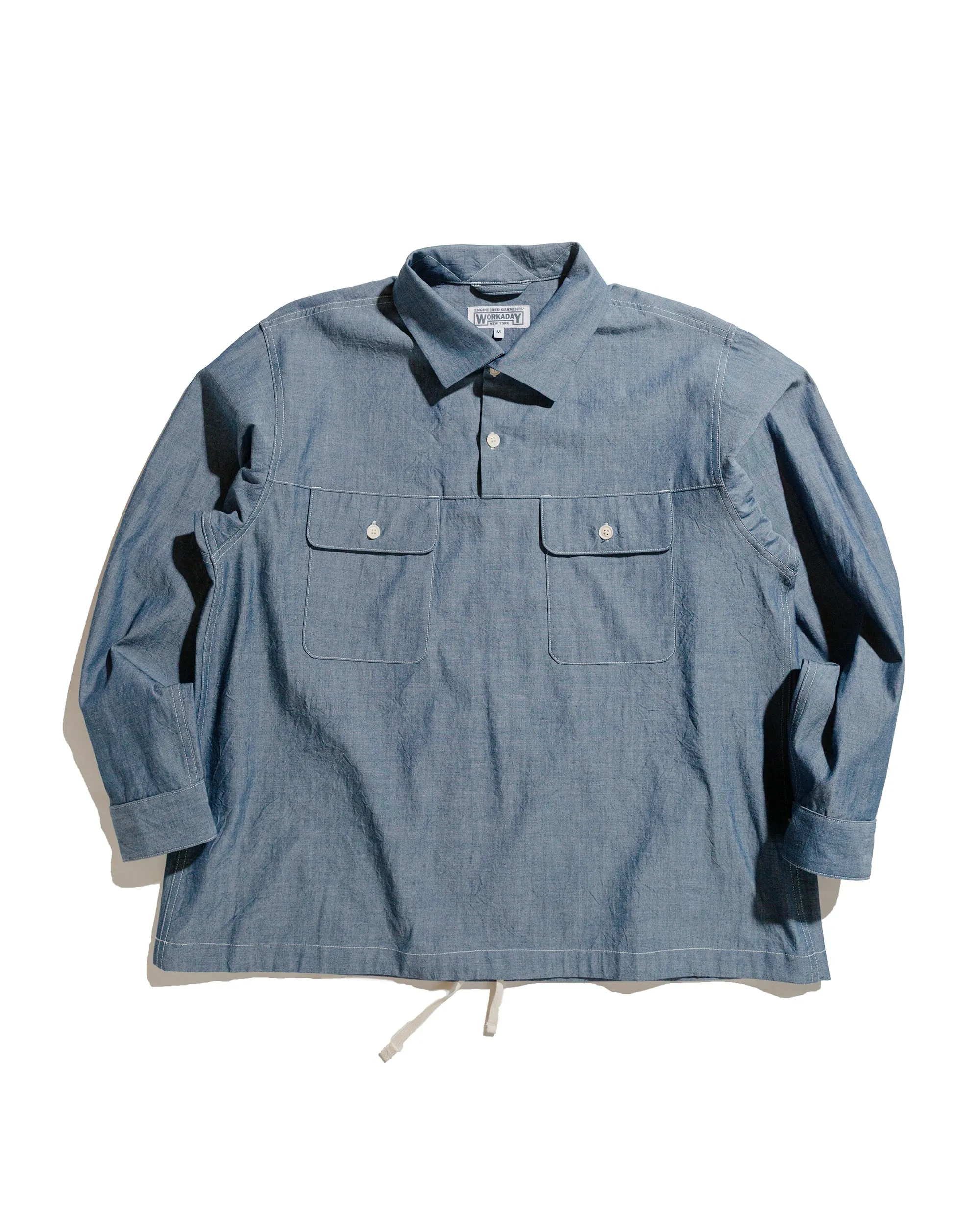 Engineered Garments Workaday Jumper Shirt Indigo Cotton Chambray sold by Lost & Found