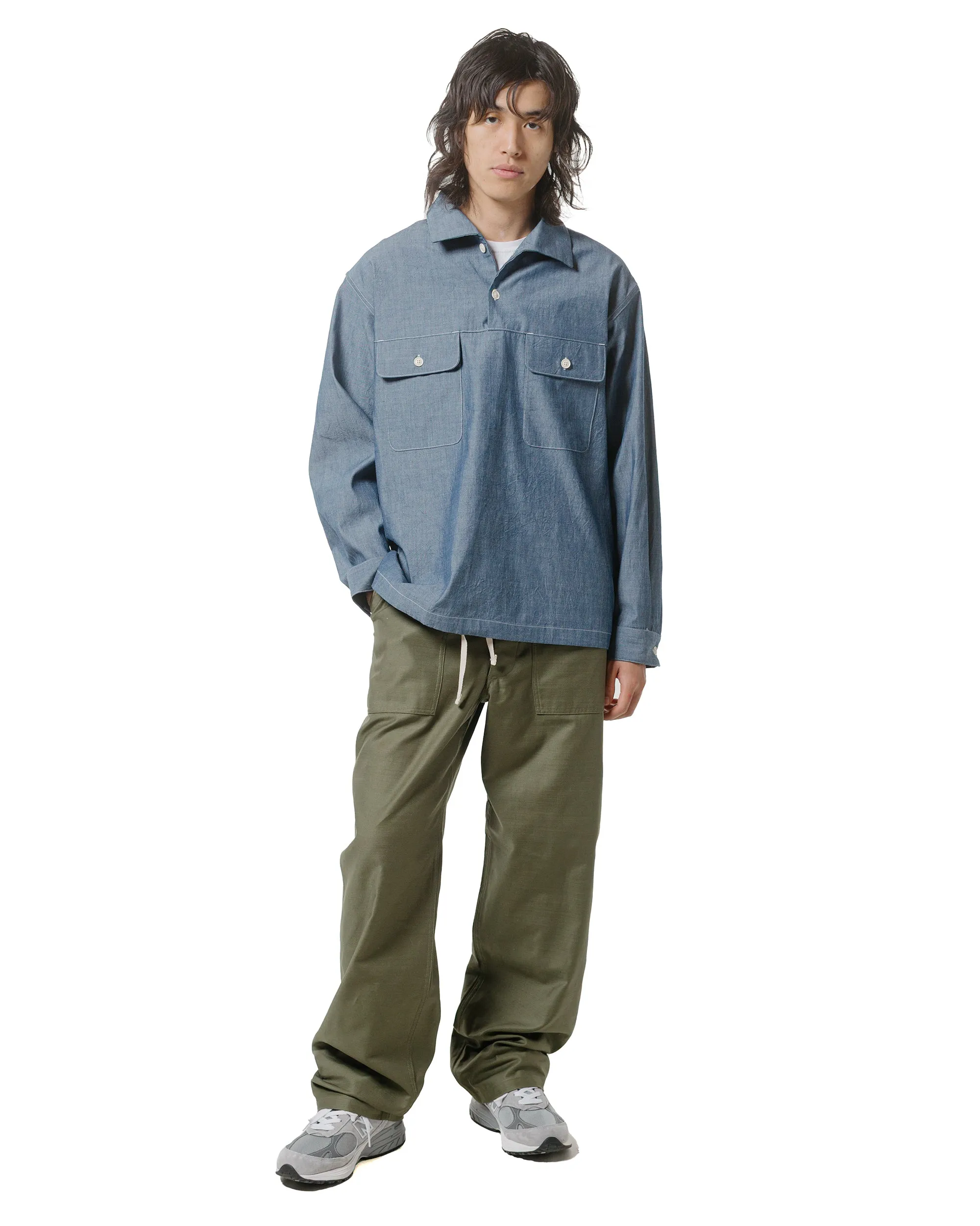 Engineered Garments Workaday Jumper Shirt Indigo Cotton Chambray sold by Lost & Found product image thumbnail 4