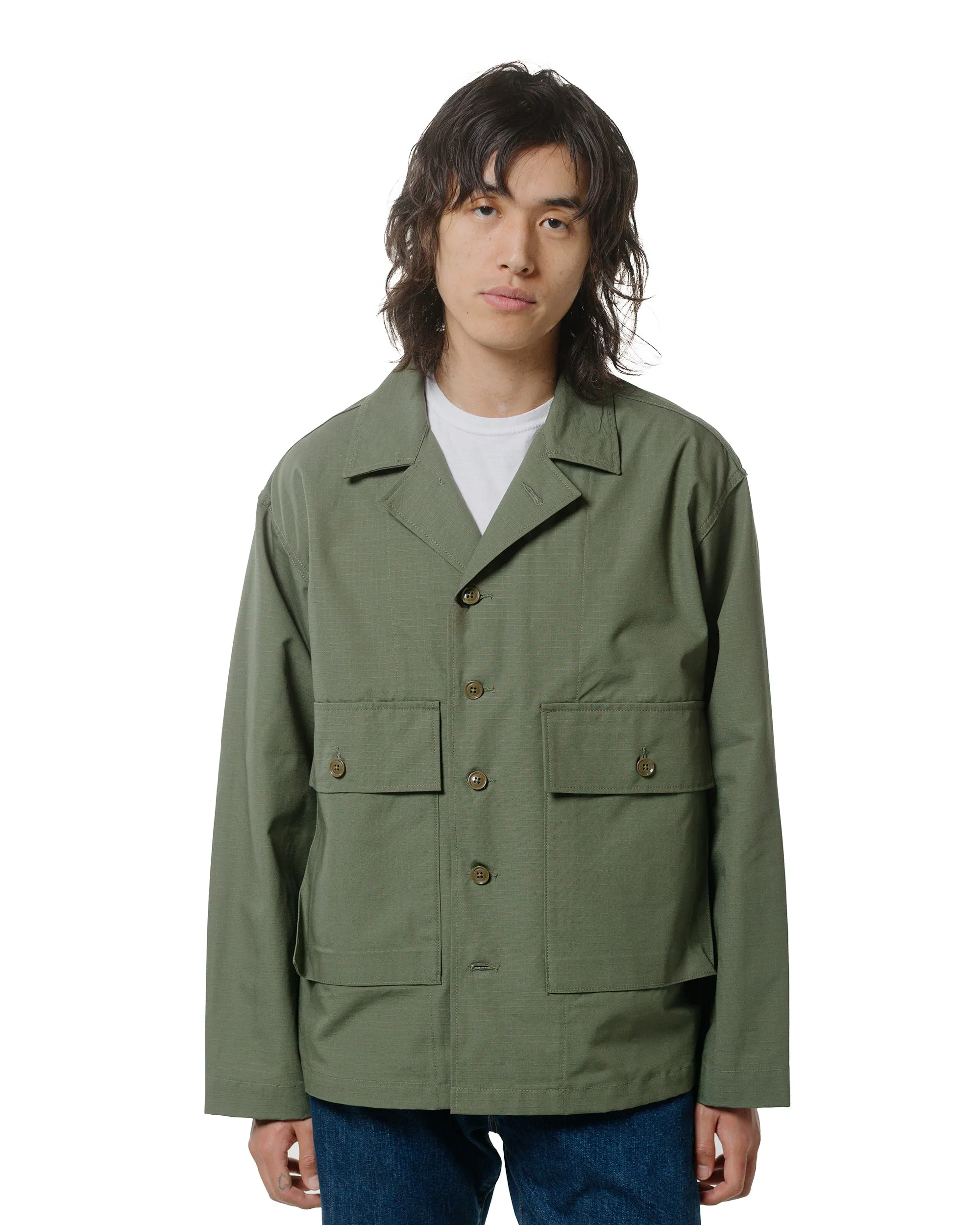Engineered Garments Workaday Sea Bees Jacket Olive Cotton Ripstop sold by Lost & Found product image thumbnail 2