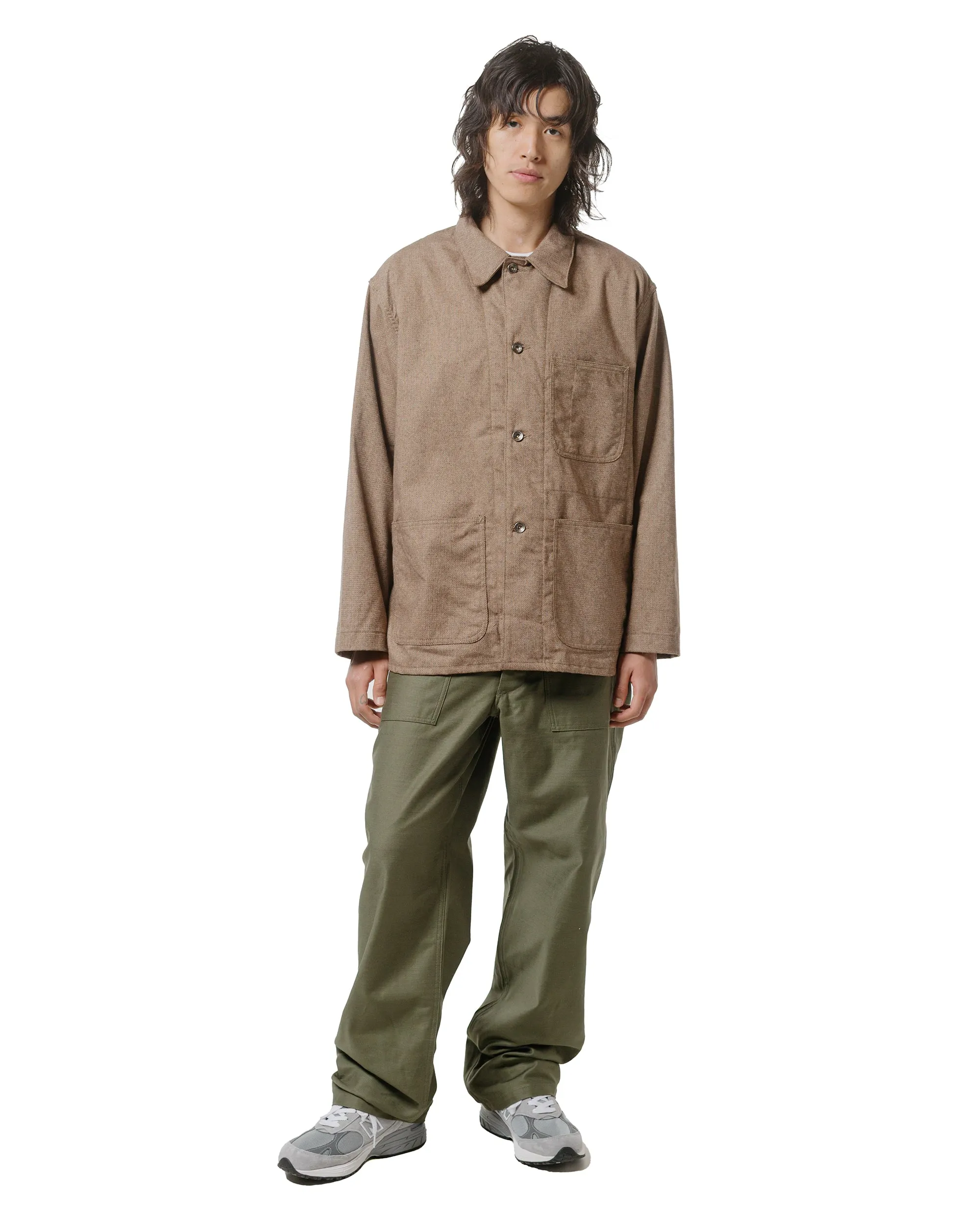Engineered Garments Workaday Utility Jacket Brown CP Homespun sold by Lost & Found product image thumbnail 4