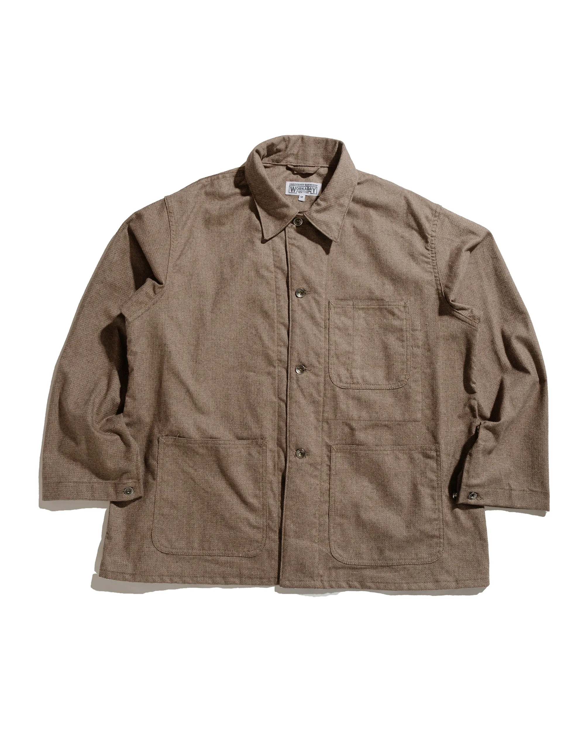 Engineered Garments Workaday Utility Jacket Brown CP Homespun sold by Lost & Found
