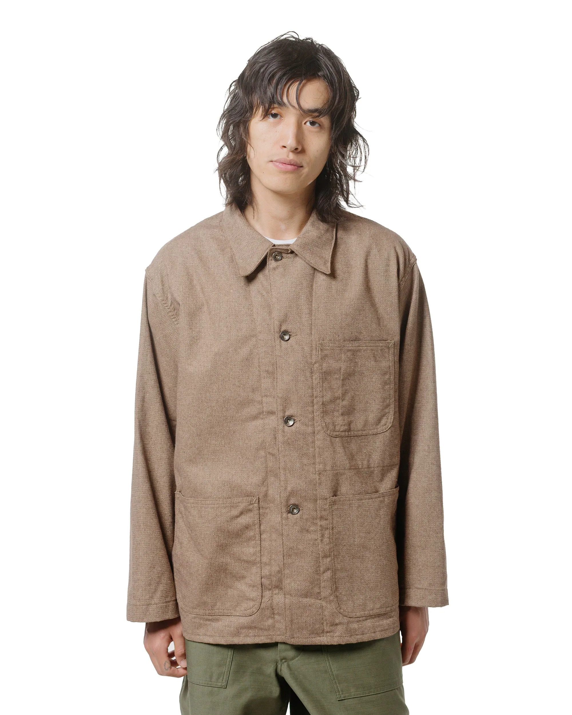 Engineered Garments Workaday Utility Jacket Brown CP Homespun sold by Lost & Found product image thumbnail 2