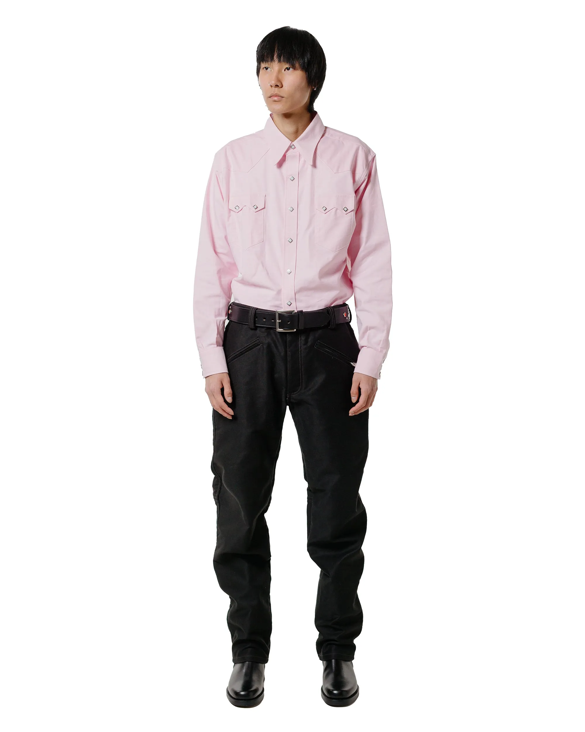 The Real McCoy's MS25012 Oxford Western Shirt / Sawtooth Pink sold by Lost & Found product image thumbnail 4