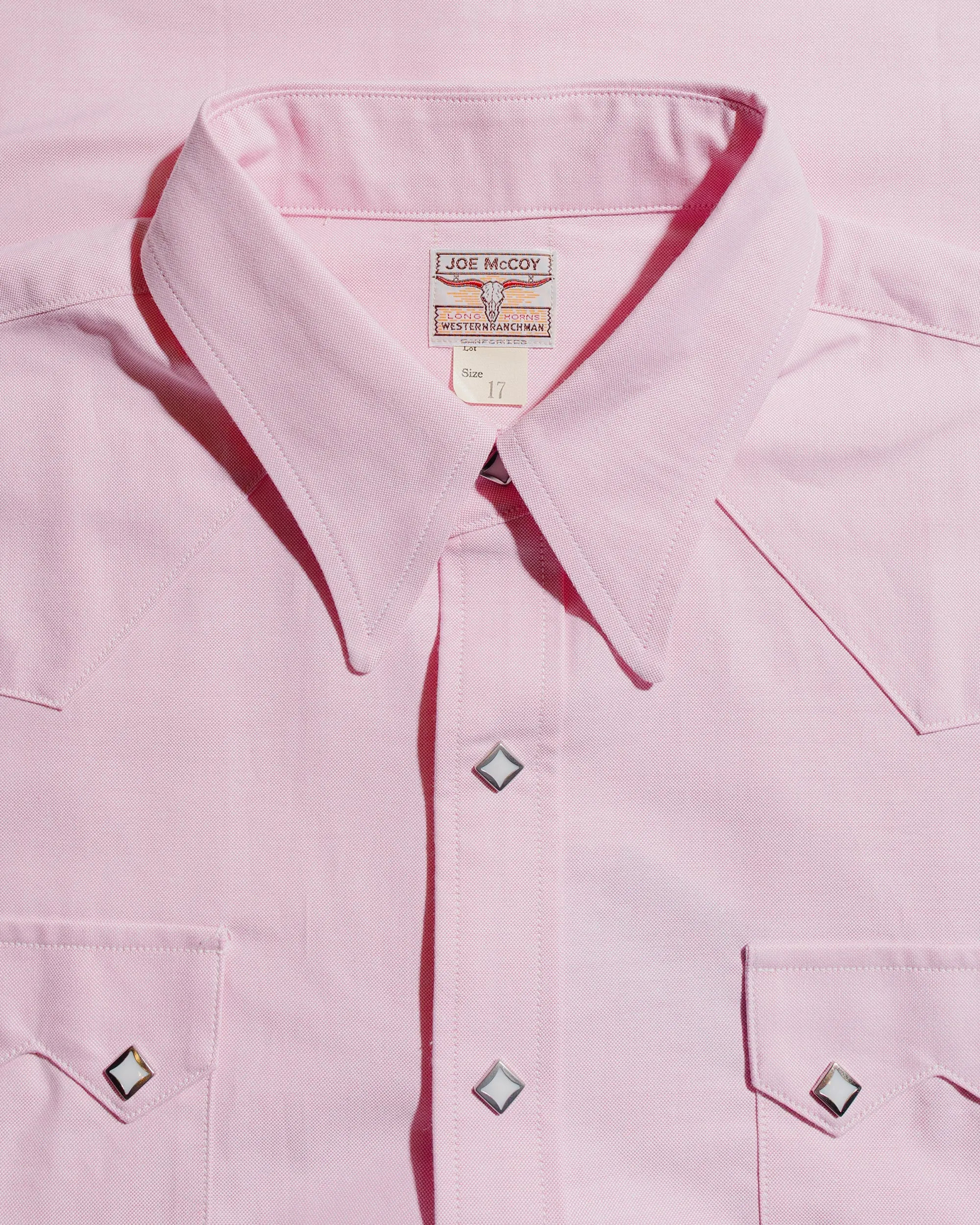 The Real McCoy's MS25012 Oxford Western Shirt / Sawtooth Pink sold by Lost & Found product image thumbnail 5