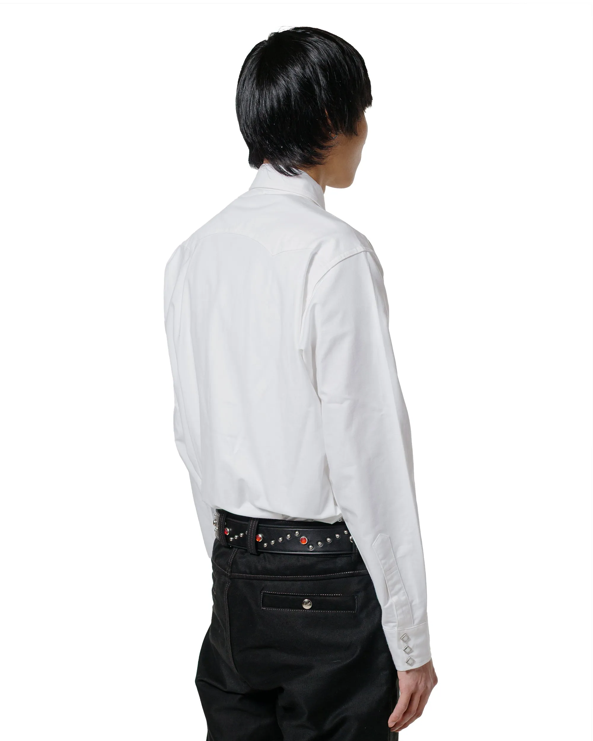 The Real McCoy's MS25012 Oxford Western Shirt / Sawtooth White sold by Lost & Found product image thumbnail 4