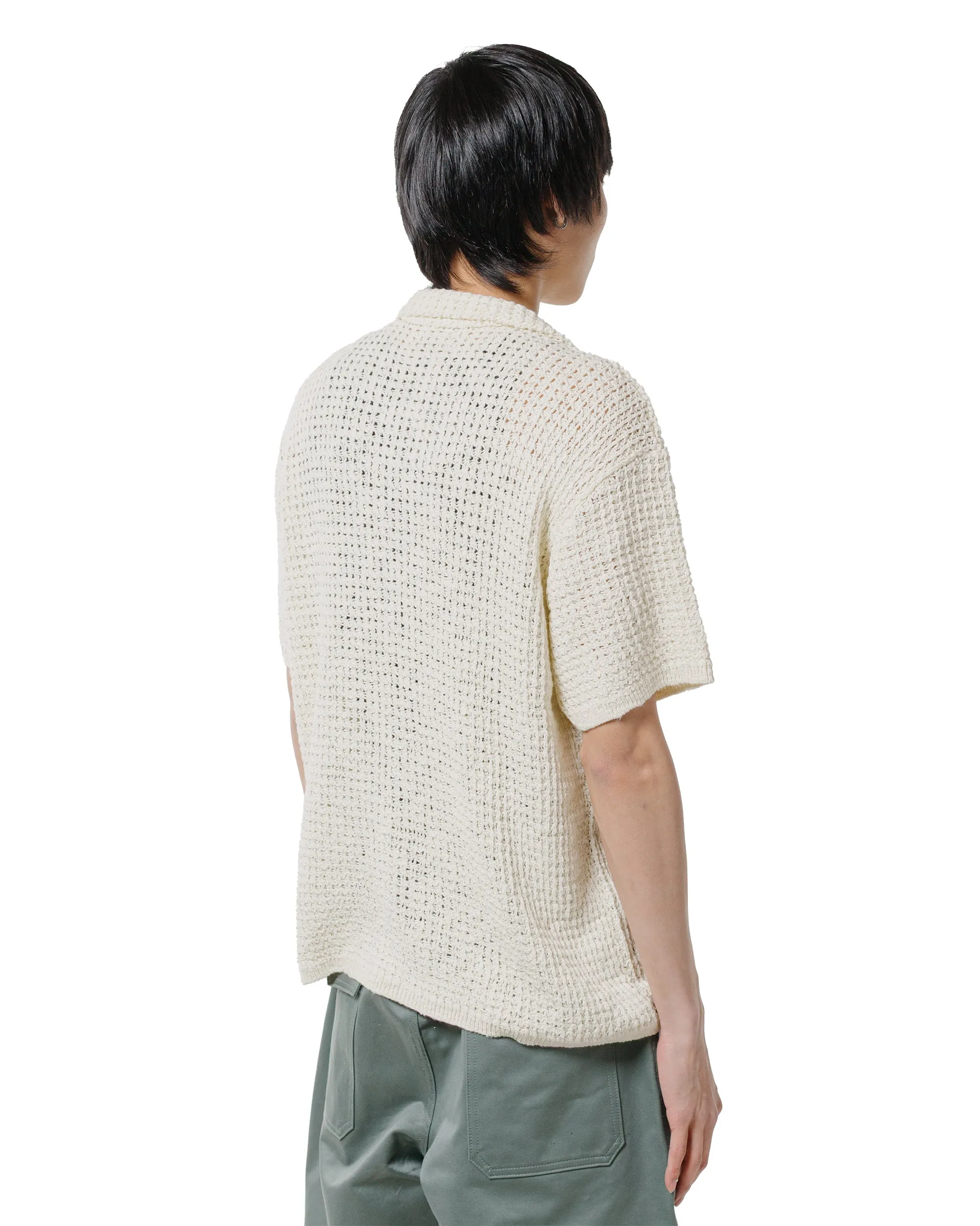 The Real McCoy’s MC25002 Cotton Knitted Button Up Shirt Milk sold by Lost & Found product image thumbnail 3