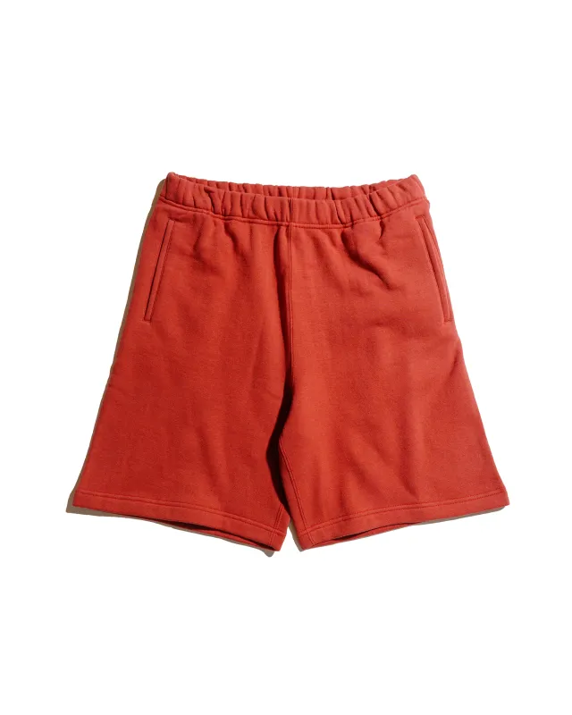 The Real McCoy's MC24121 9oz. Loopwheel Sweat Shorts Cherry sold by Lost & Found