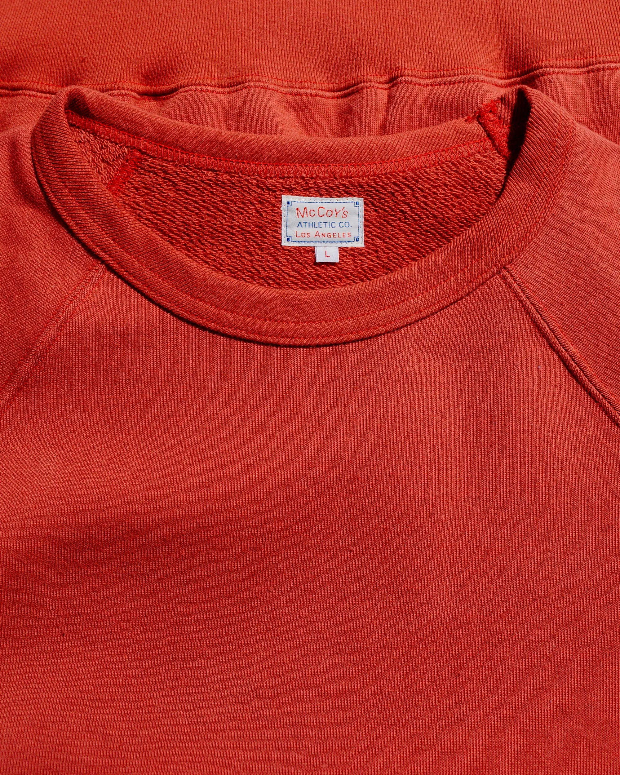 The Real McCoy’s MC24120 9 Oz. Loopwheel S/S Sweatshirt Cherry sold by Lost & Found product image thumbnail 5