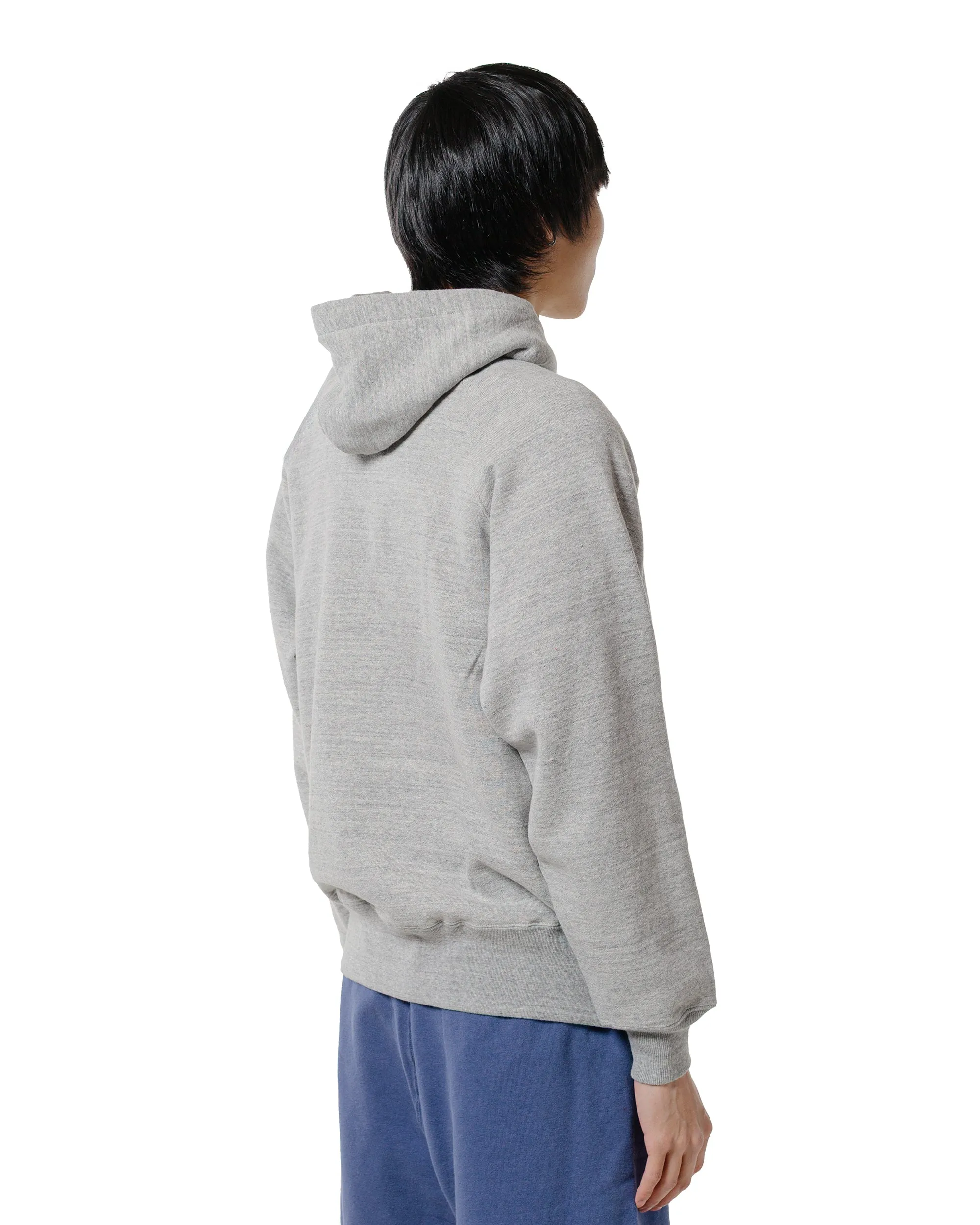 The Real McCoy’s MC24118 9 Oz. Loopwheel Raglan Hooded Sweatshirt Gray sold by Lost & Found product image thumbnail 3