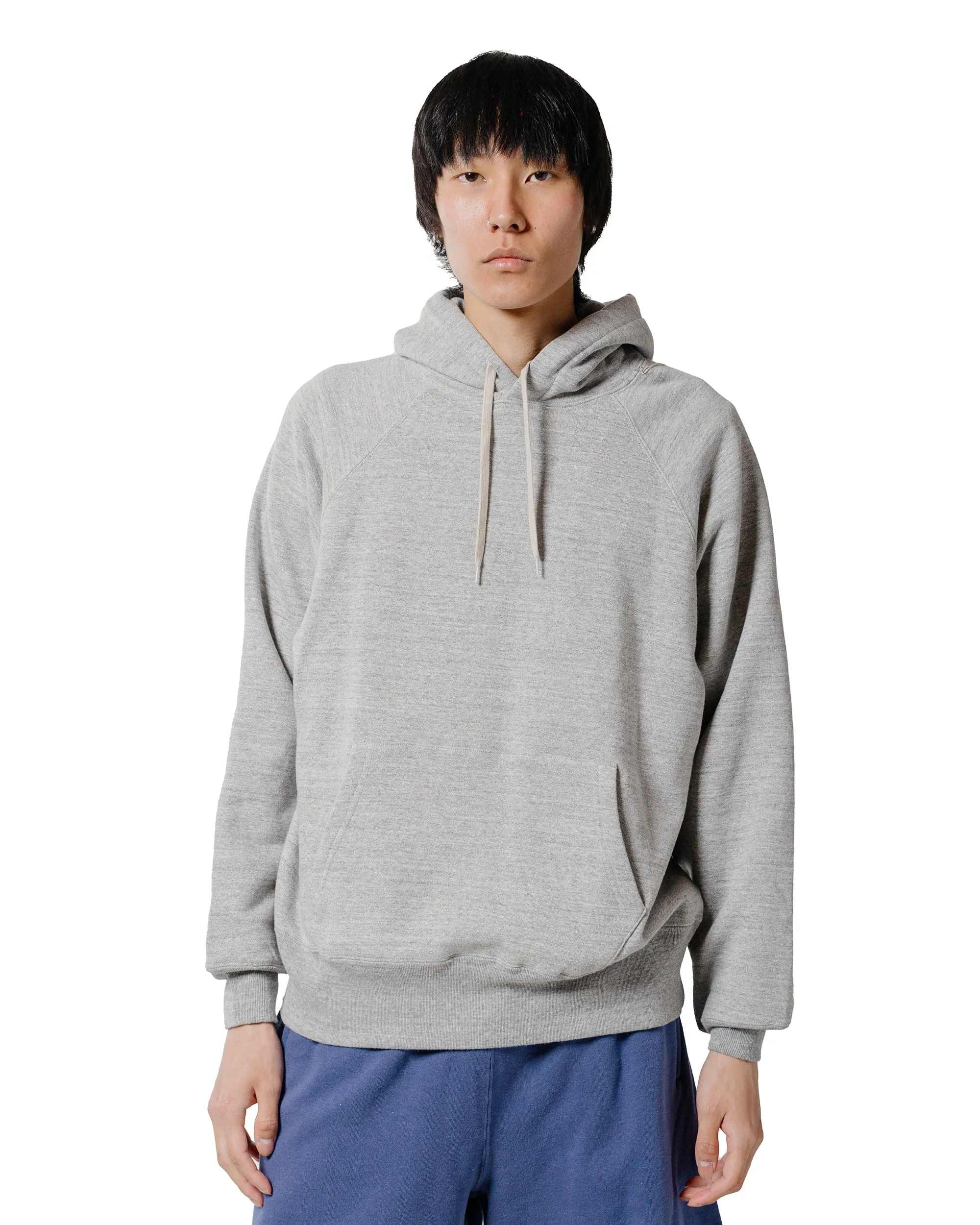 The Real McCoy’s MC24118 9 Oz. Loopwheel Raglan Hooded Sweatshirt Gray sold by Lost & Found product image thumbnail 2