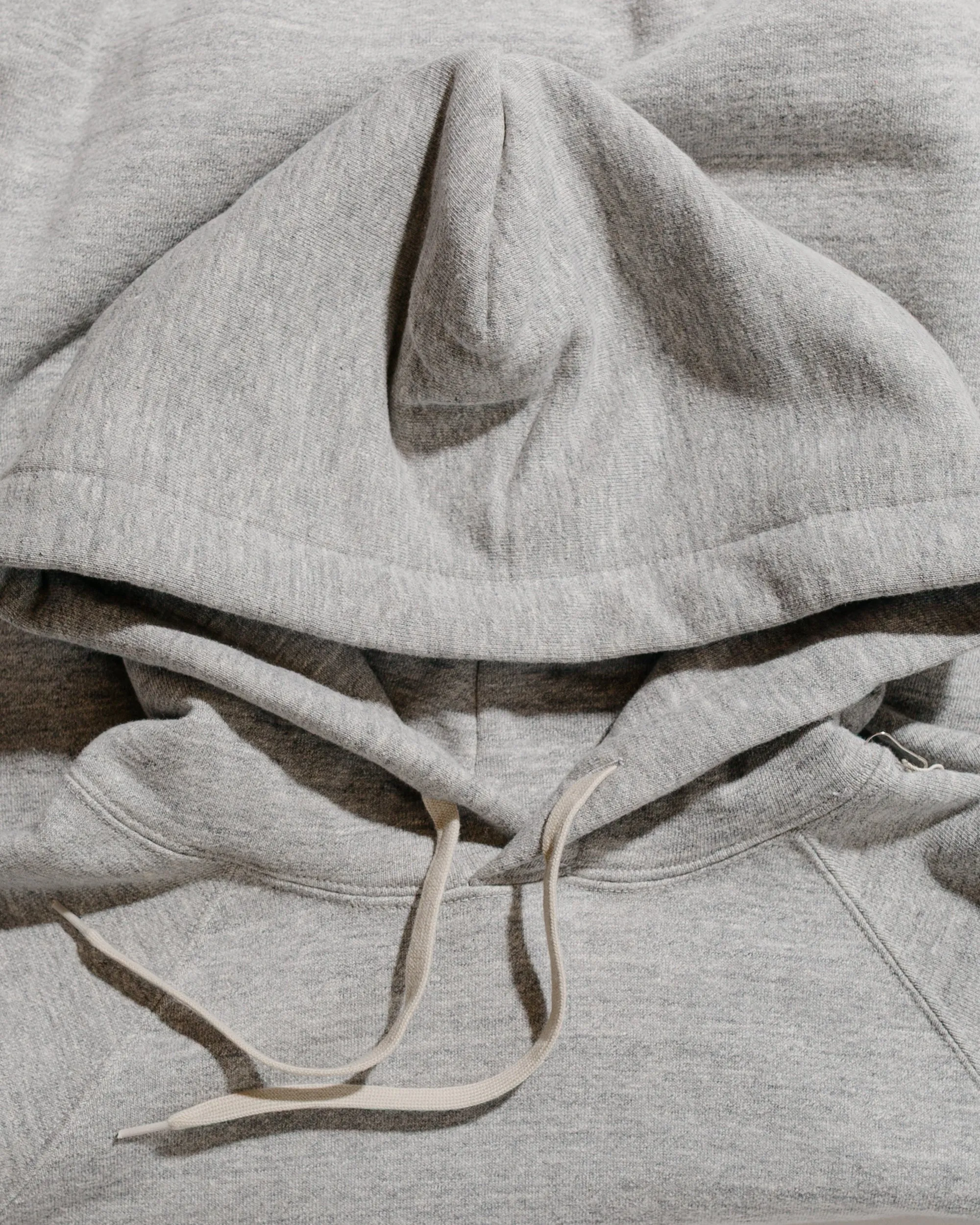 The Real McCoy’s MC24118 9 Oz. Loopwheel Raglan Hooded Sweatshirt Gray sold by Lost & Found product image thumbnail 5