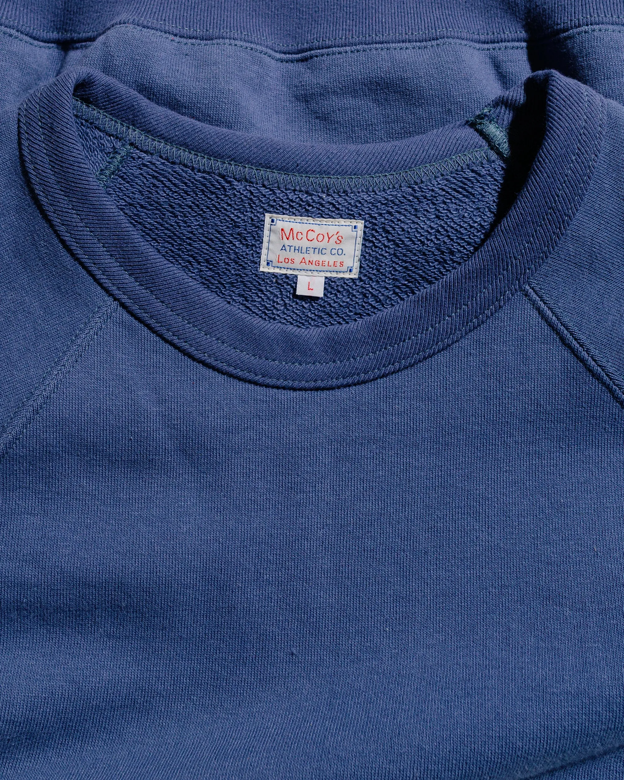 The Real McCoy’s MC24117 9 Oz. Loopwheel Raglan Sweatshirt MQ Navy sold by Lost & Found product image thumbnail 5