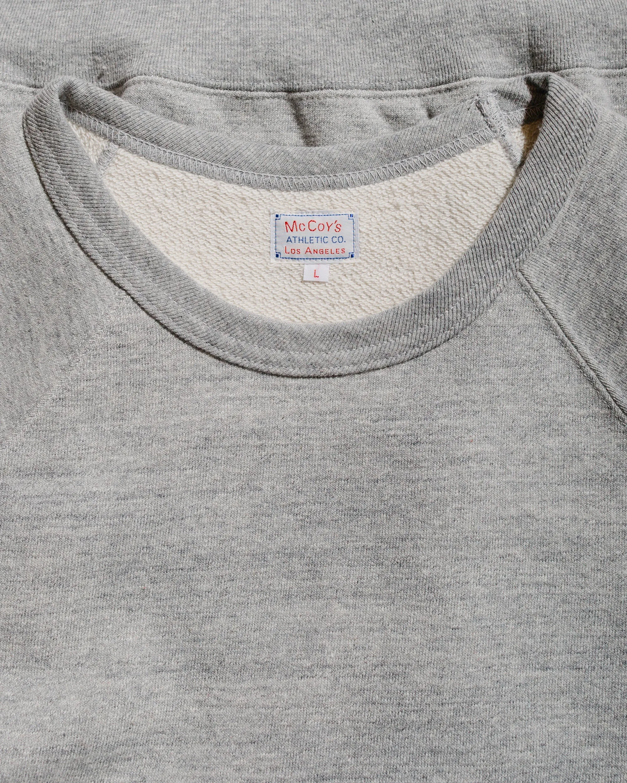 The Real McCoy’s MC24117 9 Oz. Loopwheel Raglan Sweatshirt Gray sold by Lost & Found product image thumbnail 5