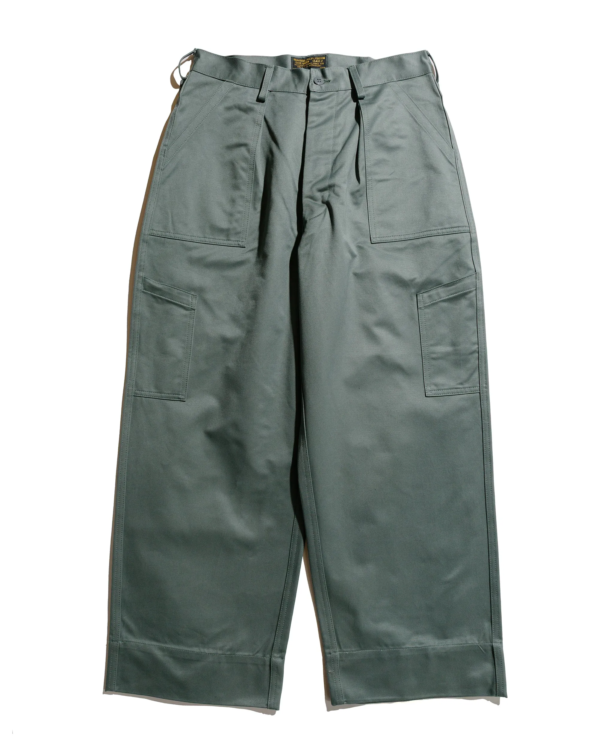 The Real McCoy's MP22103 Trousers, Utility, Cotton / USAF Sage Green sold by Lost & Found