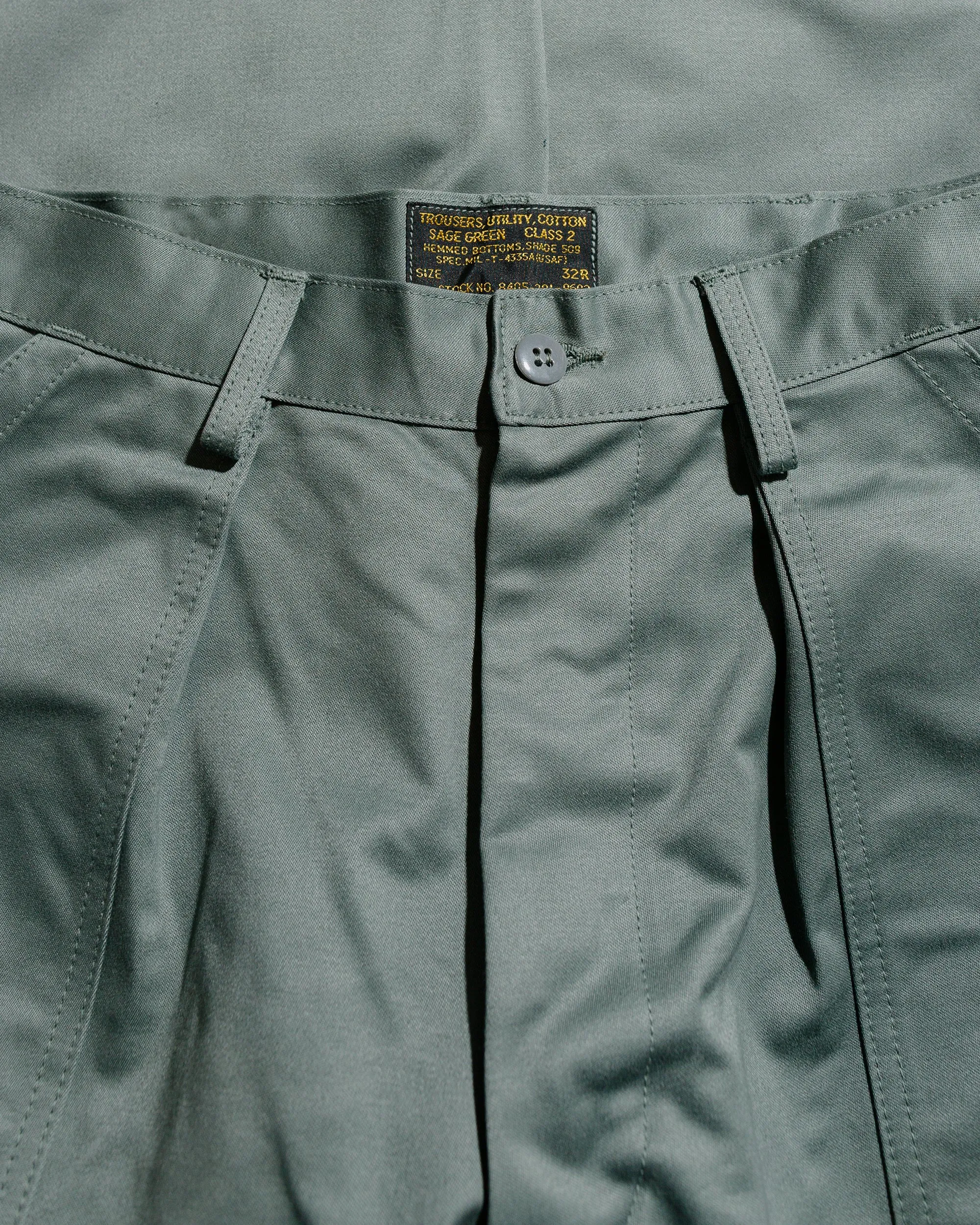 The Real McCoy's MP22103 Trousers, Utility, Cotton / USAF Sage Green sold by Lost & Found product image thumbnail 5
