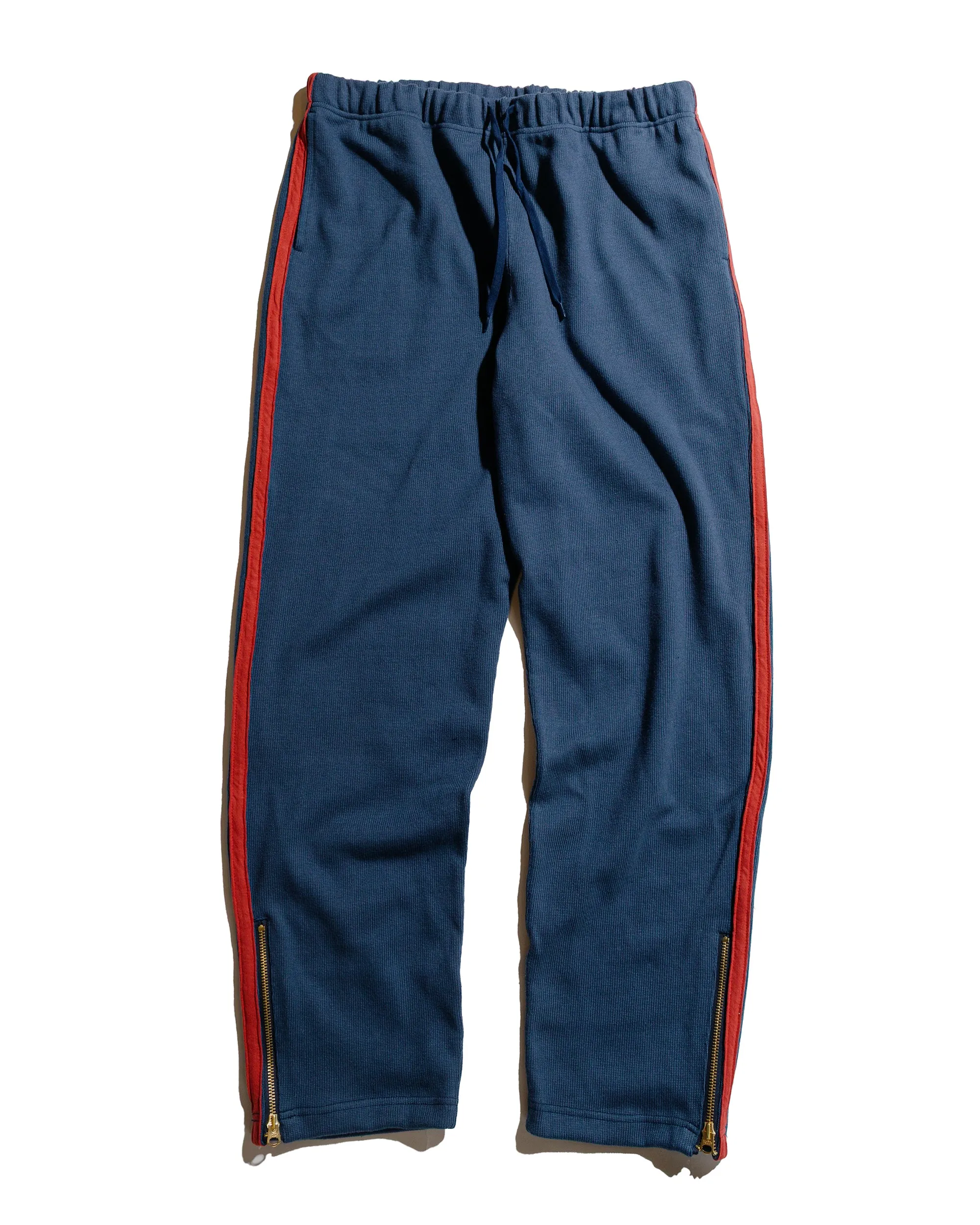 The Real McCoy's MC24124 Athletic Zipper Hem Pants Blue sold by Lost & Found