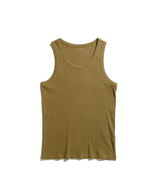 Sunflower Rib Tank Top Khaki sold by Lost & Found