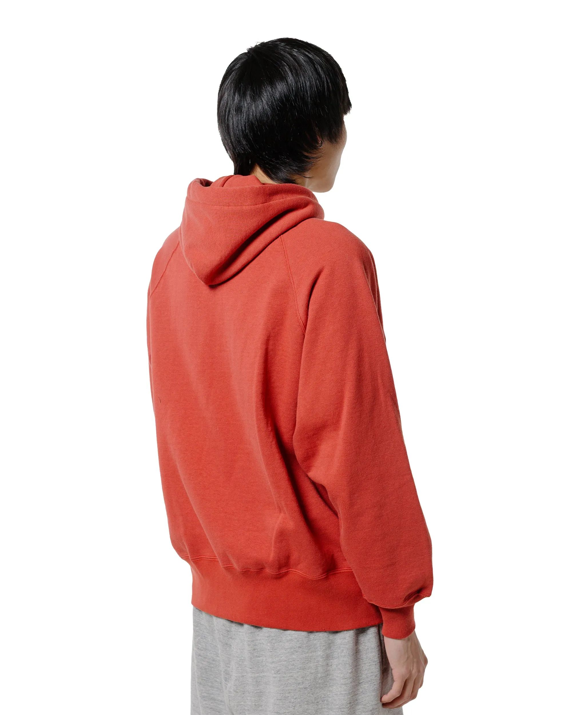 The Real McCoy’s MC24118 9 Oz. Loopwheel Raglan Hooded Sweatshirt Cherry sold by Lost & Found product image thumbnail 3
