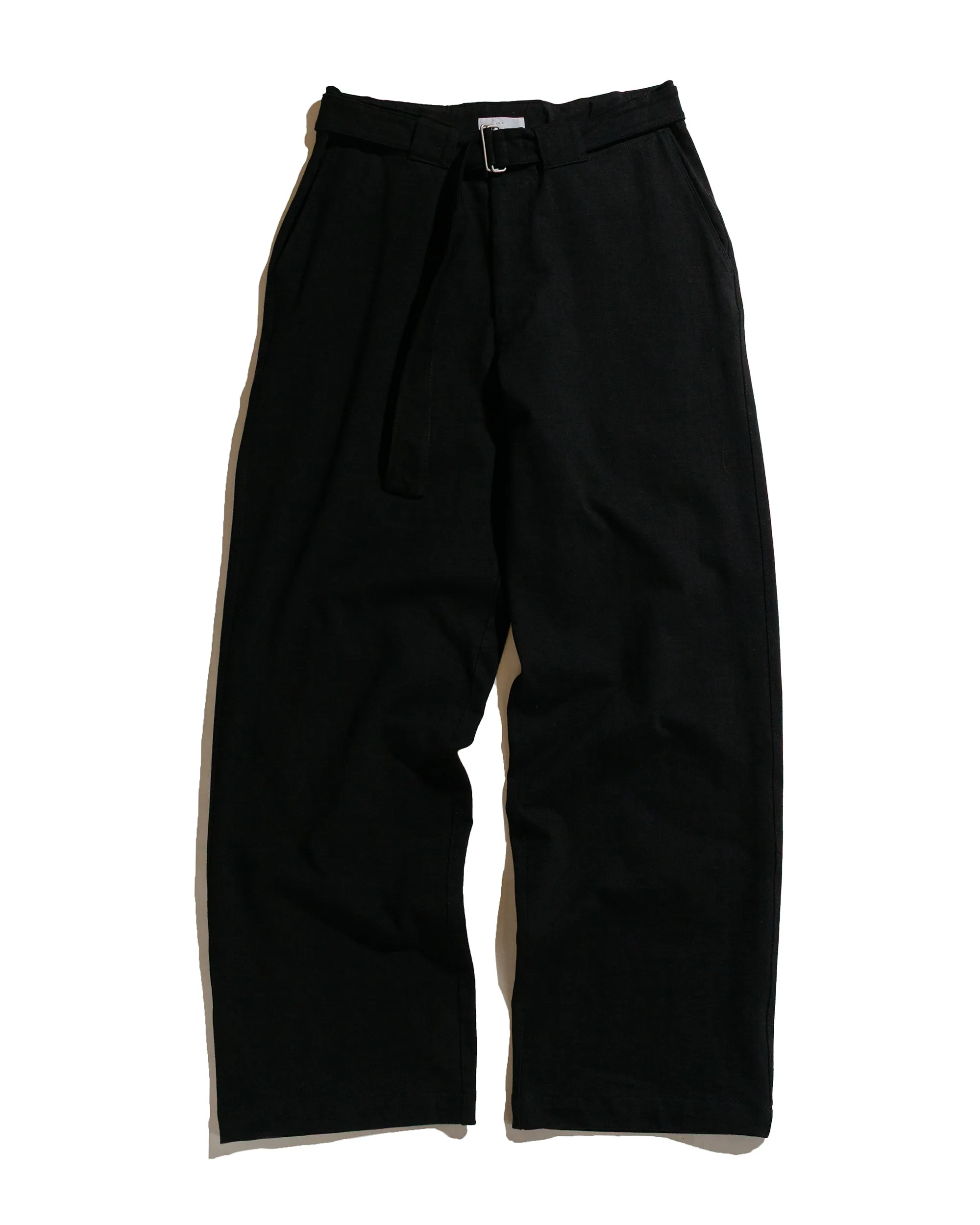 Lady White Co. Belted Jersey Trouser Black sold by Lost & Found