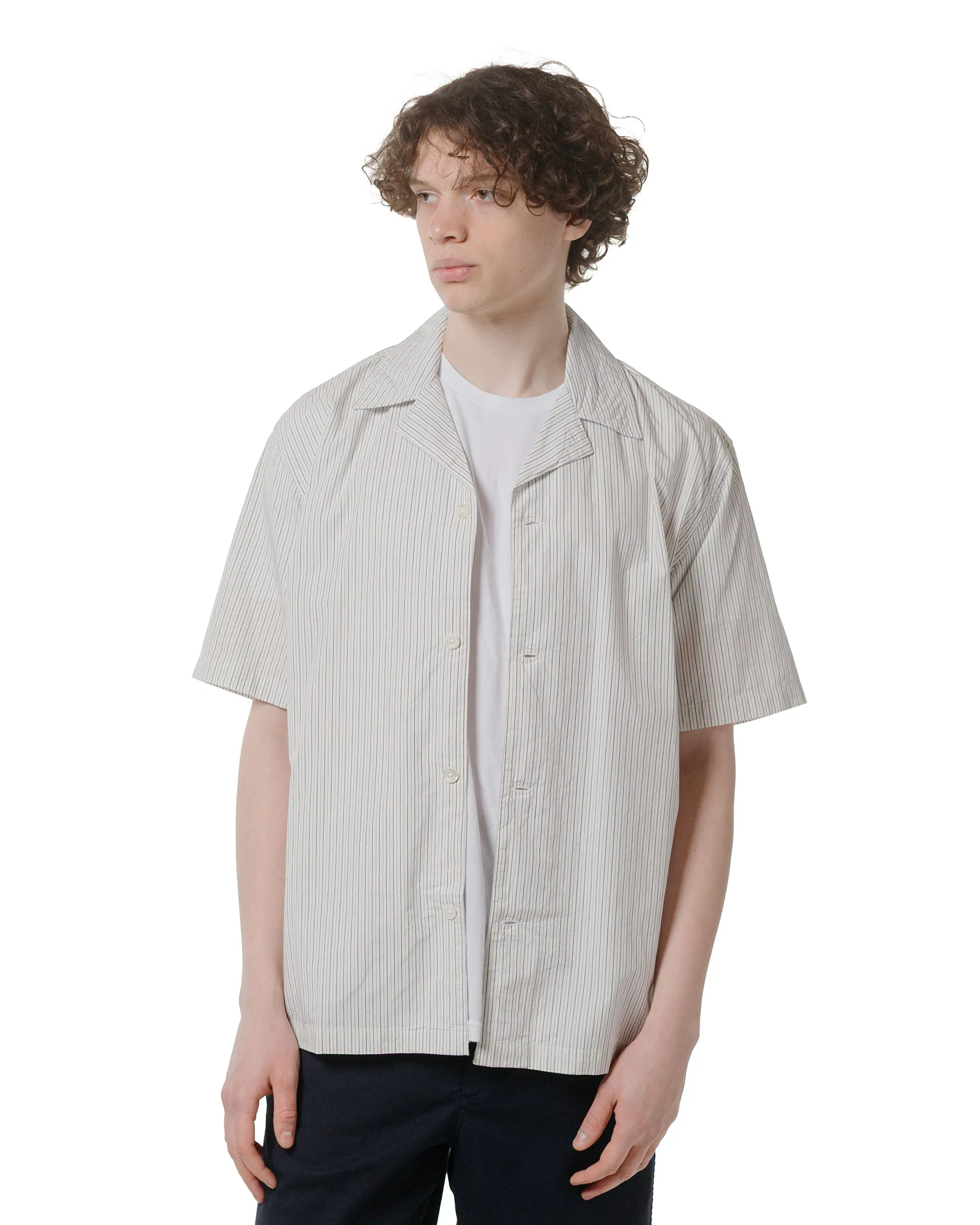 Norse Projects Mads Poplin Stripe SS Ecru sold by Lost & Found product image thumbnail 2
