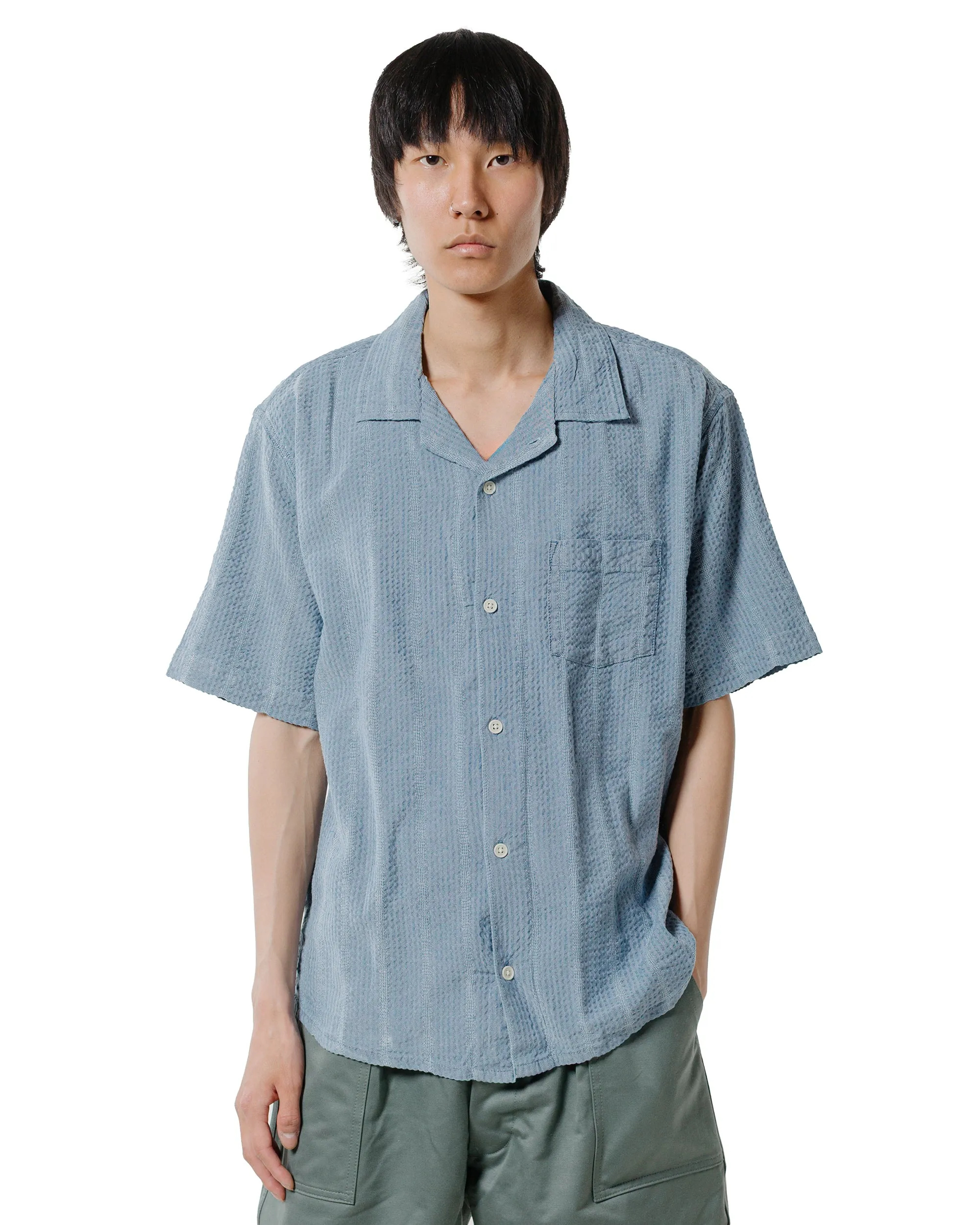 Corridor Striped Seersucker SS Indigo sold by Lost & Found product image thumbnail 2